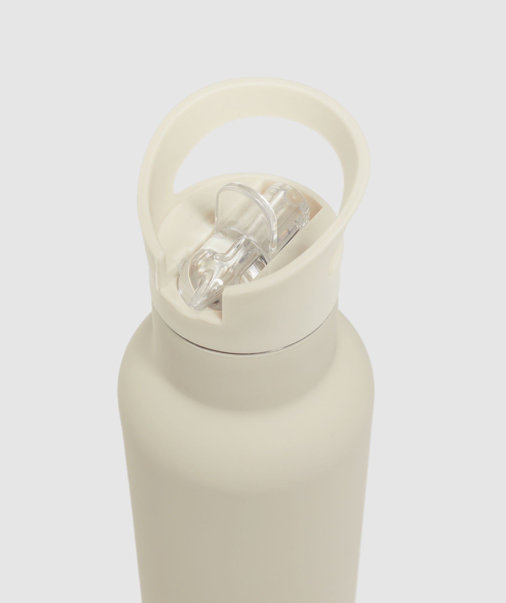 Gymshark Flip Straw Water Bottle - Pebble Grey