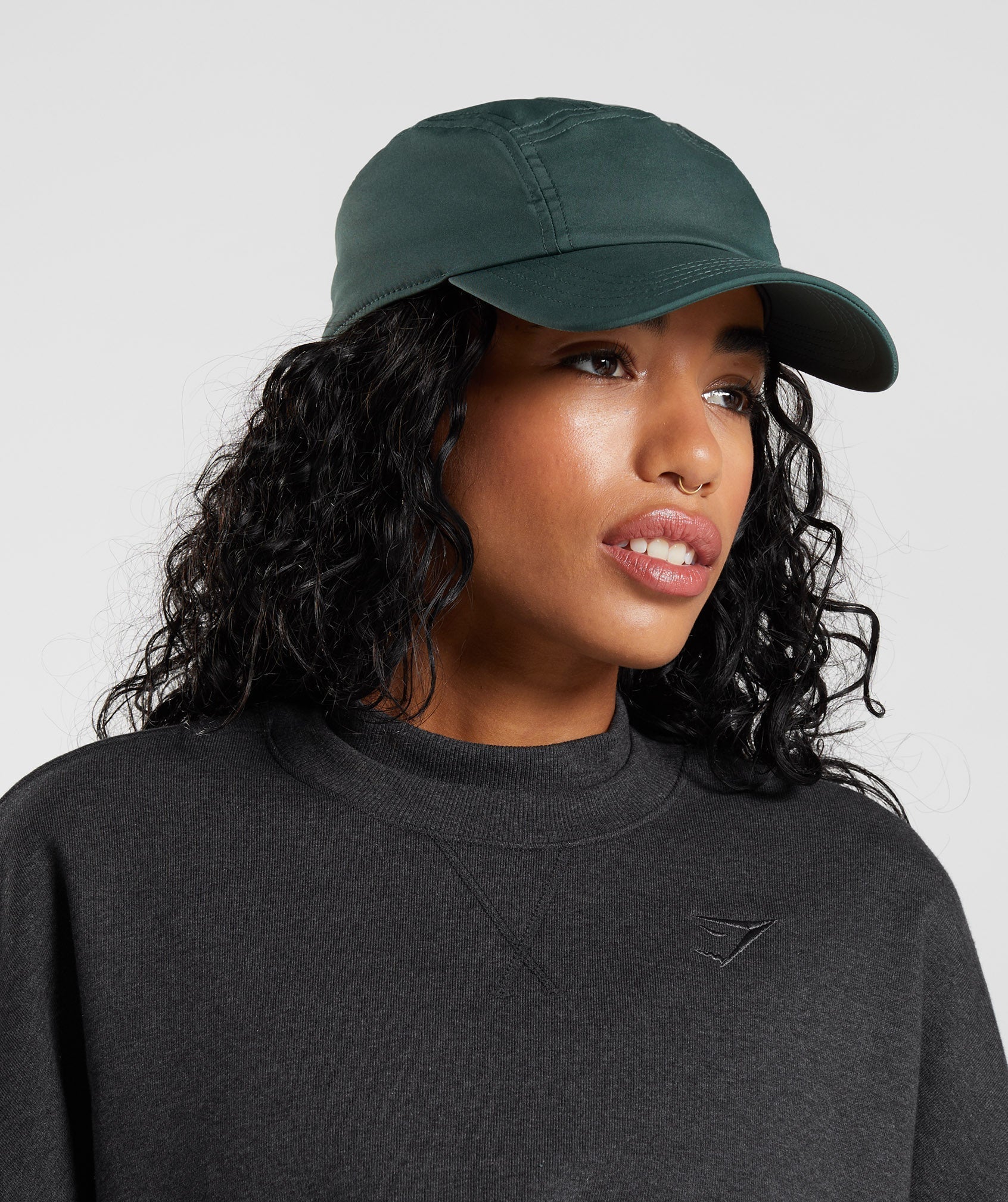 Gymshark 5 Panel Running Cap - Obsidian Green