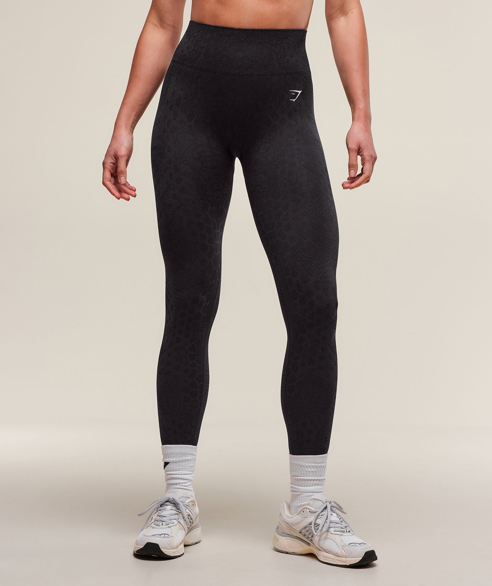 Gymshark Adapt Animal X Whitney Seamless Leggings - Asphalt Grey/Black