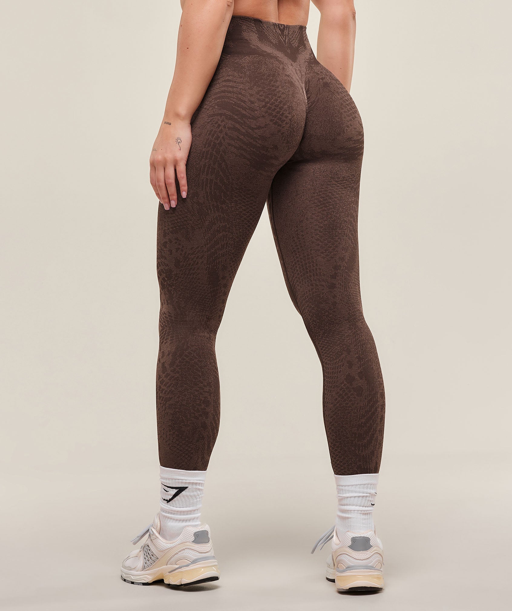 Gymshark Adapt Animal X Whitney Seamless Leggings - Brown