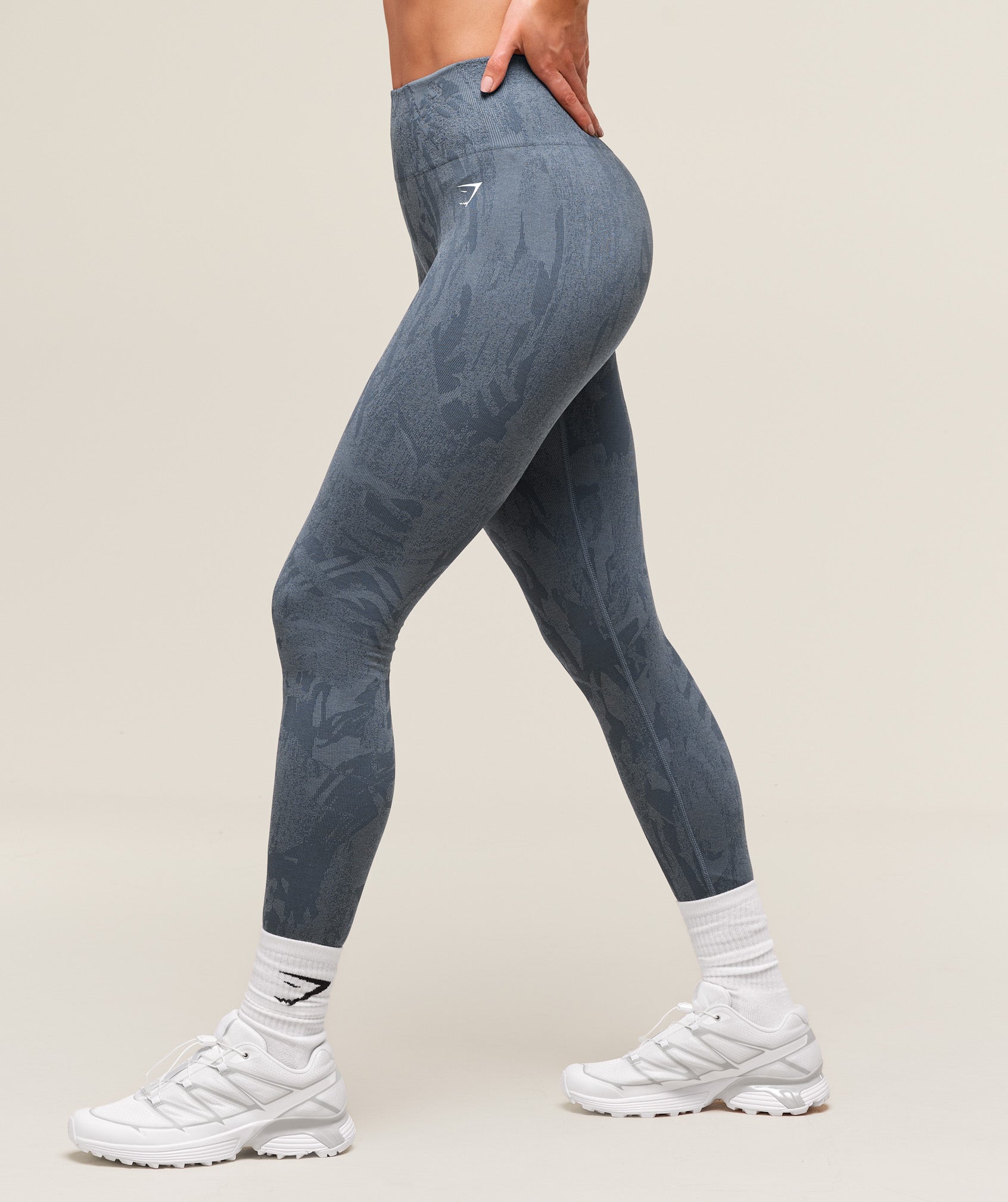 Gymshark Adapt Camo Seamless Leggings - Blue