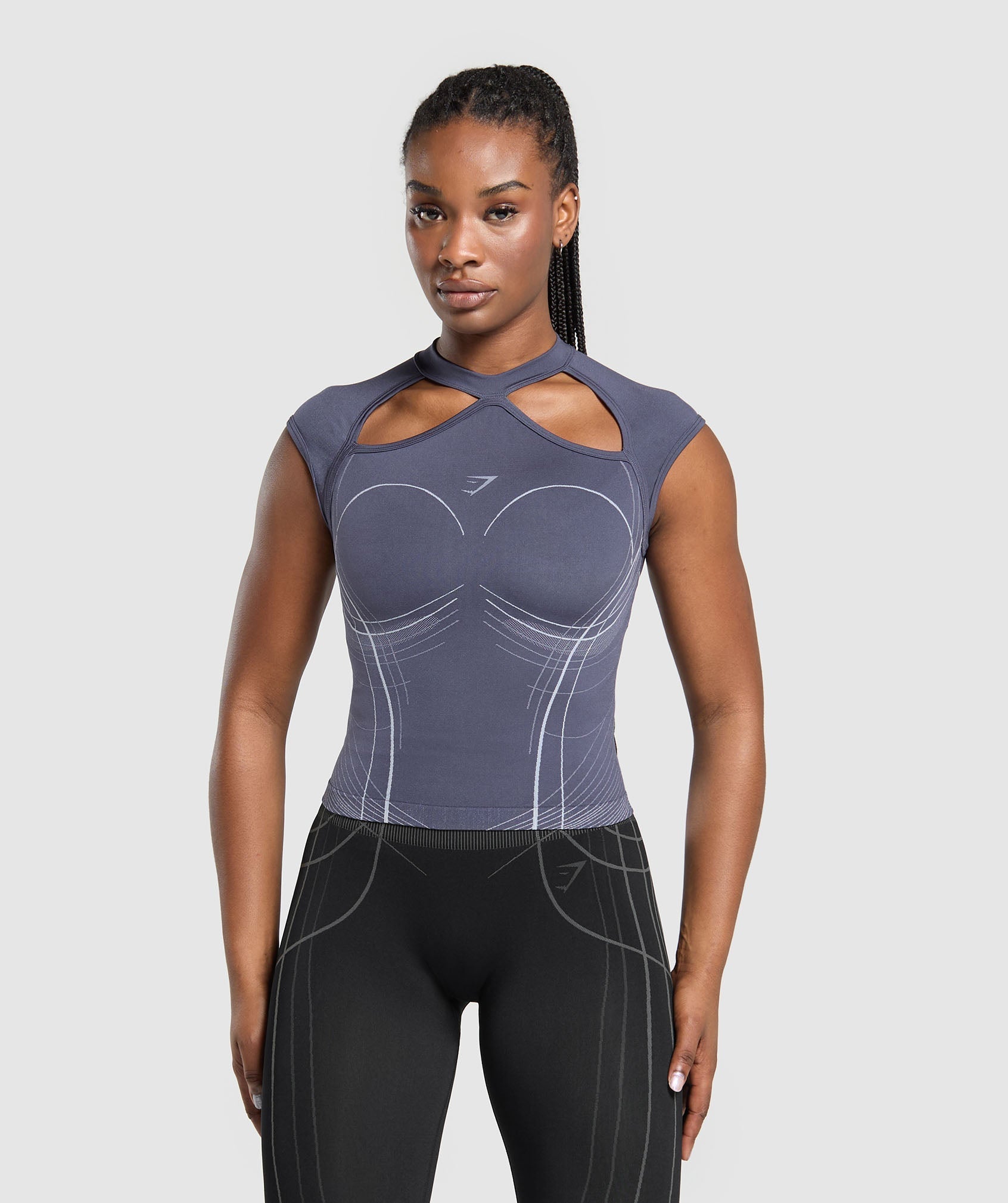 Apex Seamless Midi T-Shirt - Weighted Purple/Fresh Lilac