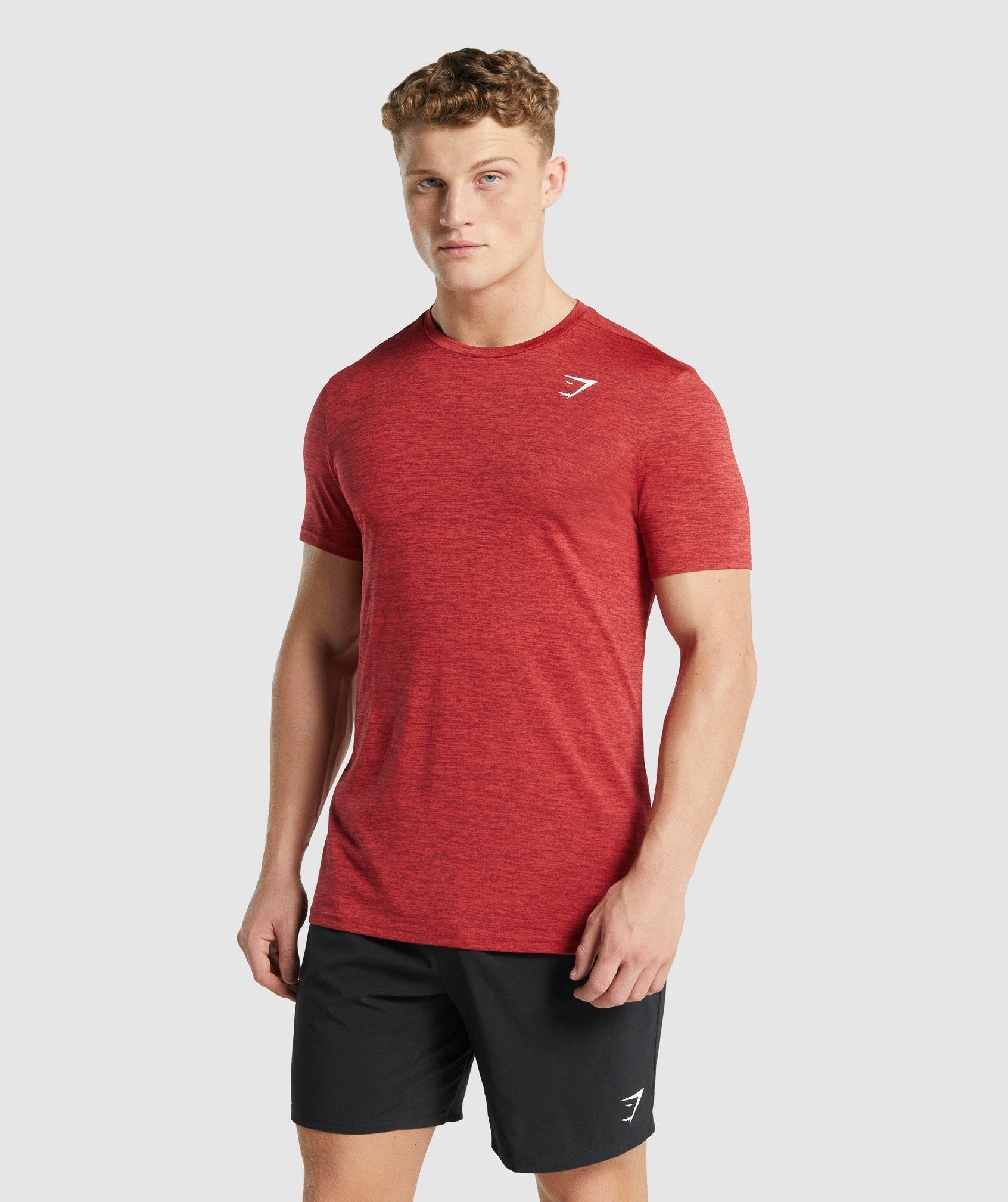 Gymshark Arrival Marl T-Shirt - Red Marl