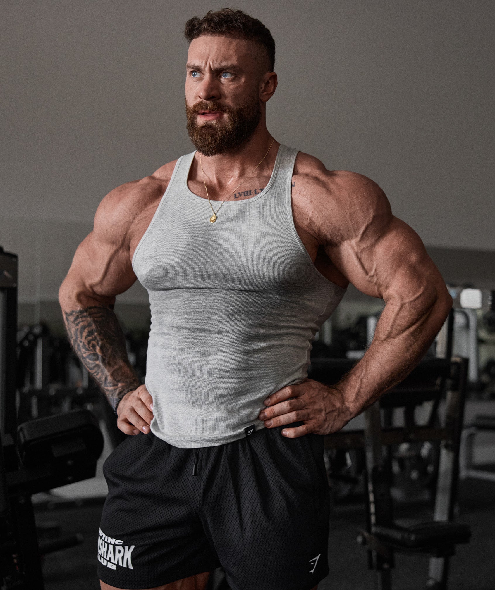 Gymshark Ribbed Tank 1PK - Grey