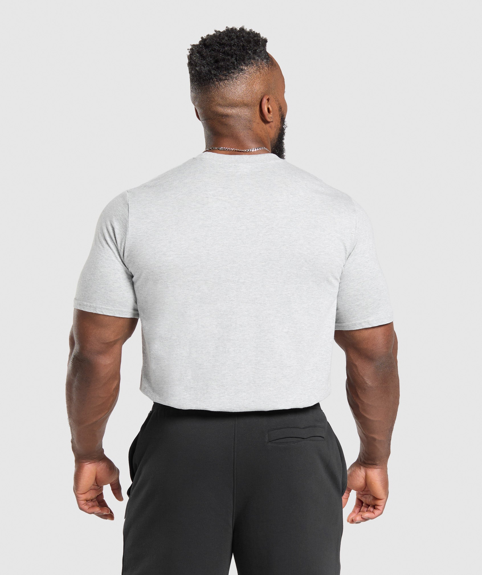 Gymshark T-Shirt 2 Pack - Black/Light Grey Marl