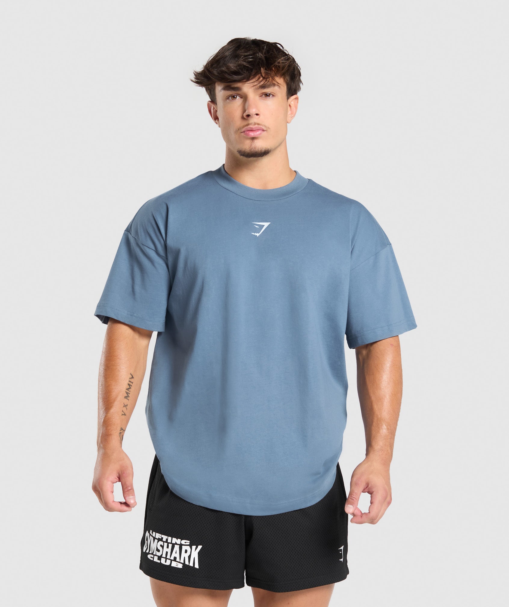 Gymshark Build Your Legacy Graphic T-Shirt - Faded Blue