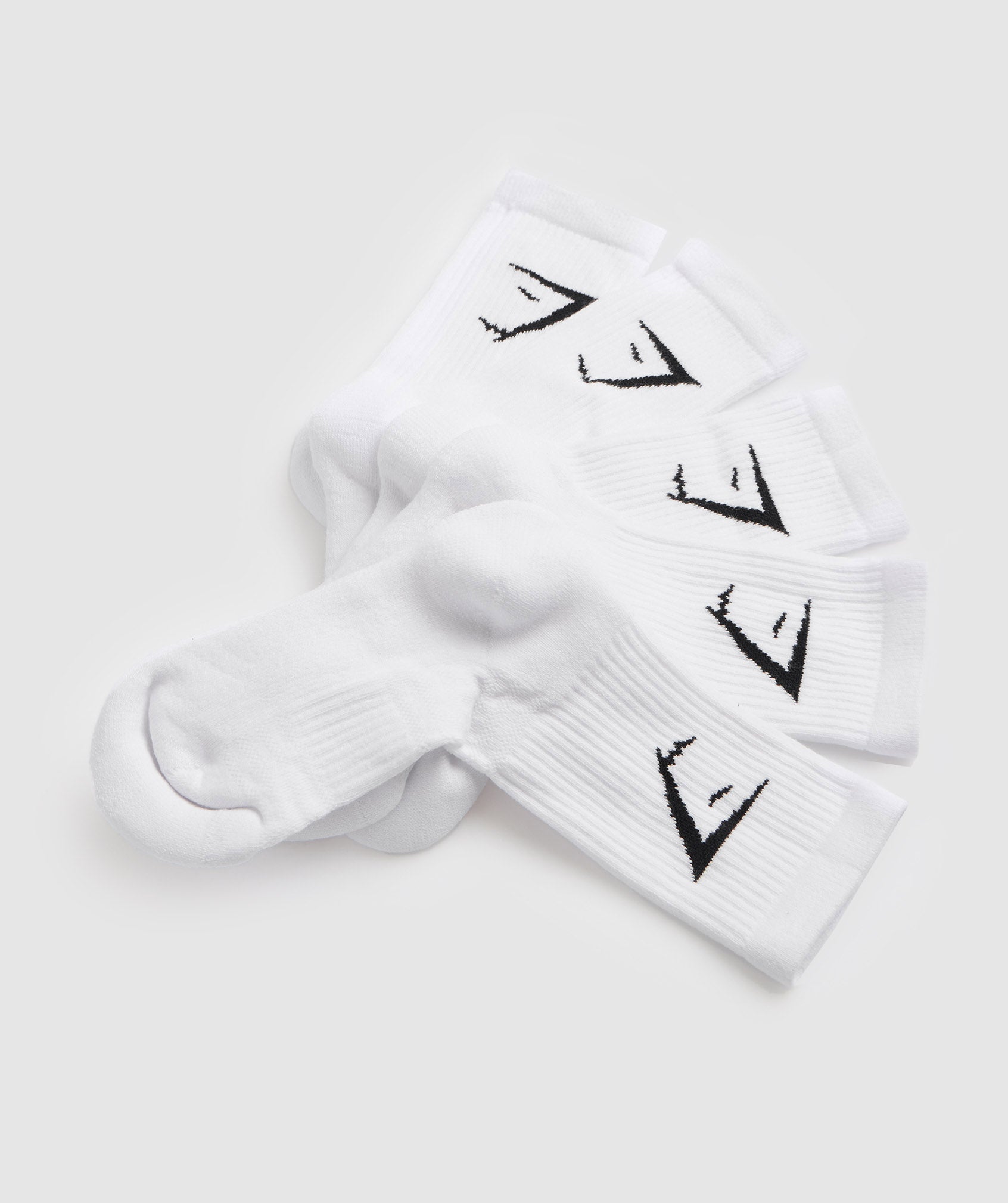 Gymshark Crew Socks 5pk - White