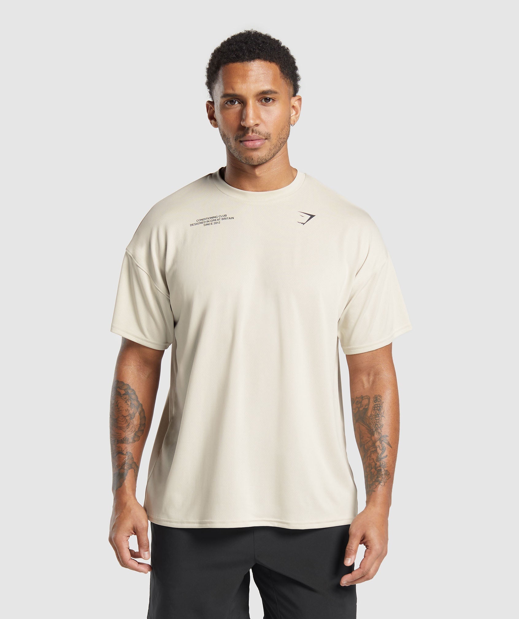 Gymshark Conditioning Club Oversized T-Shirt - Pebble Grey