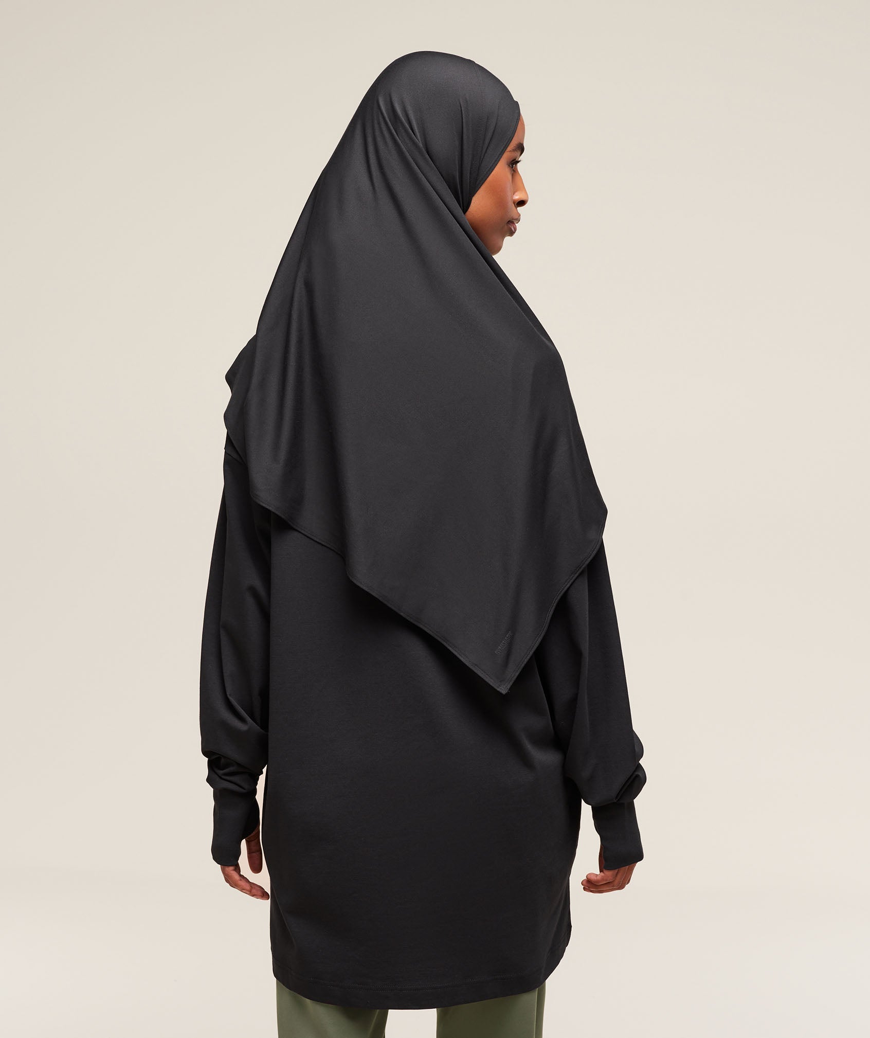 Gymshark Covered Longline Cotton Long Sleeve Top - Black