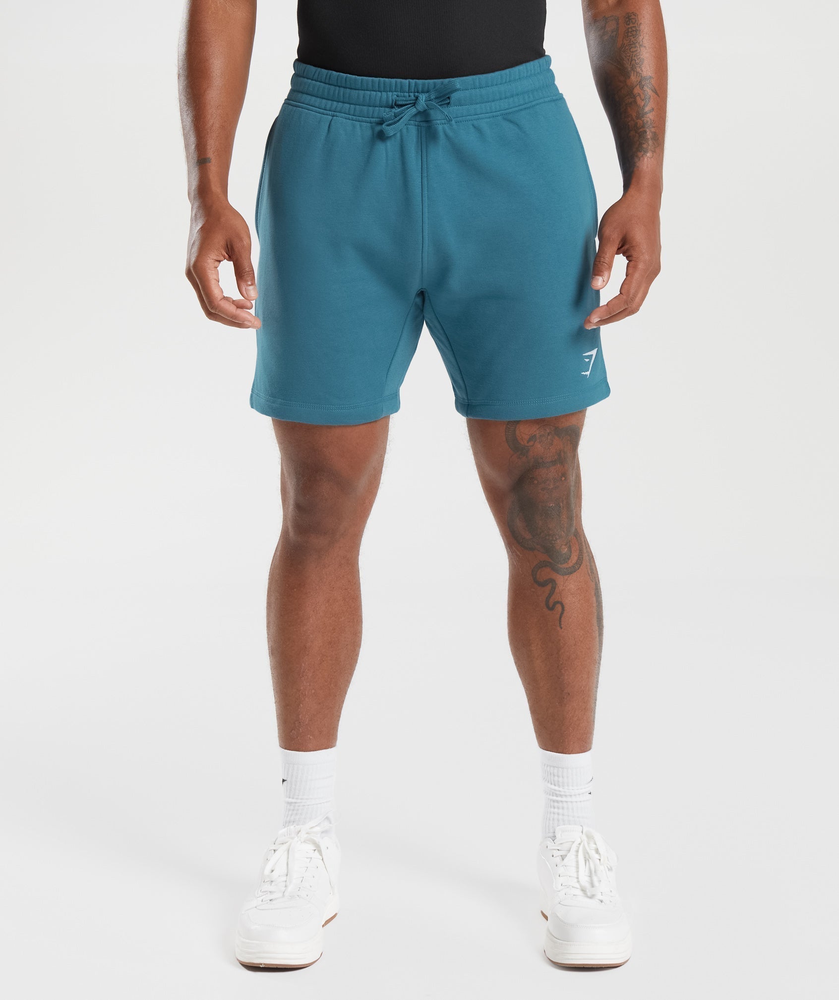 Gymshark Crest 7" Shorts - Terrace Blue