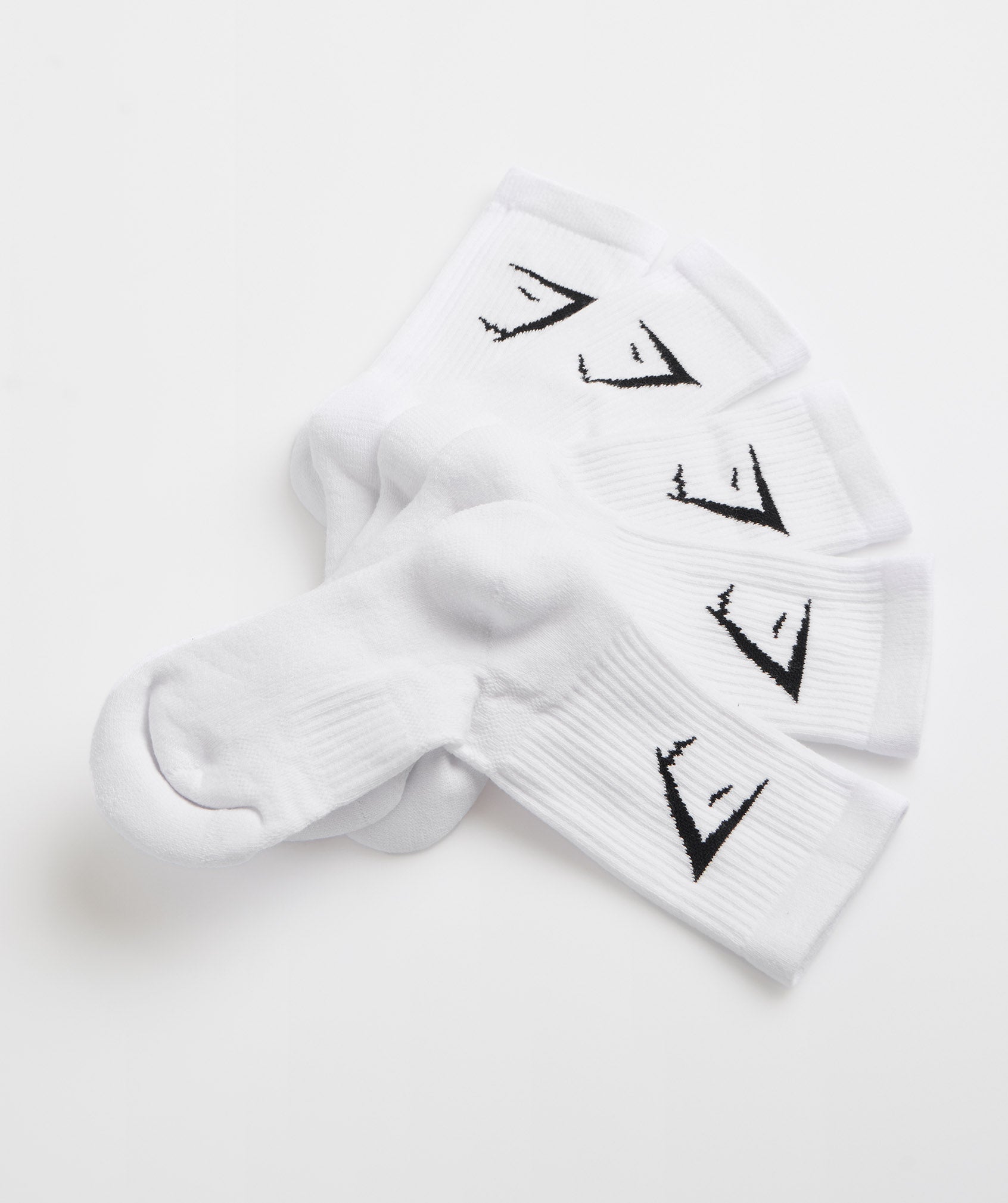 Gymshark Crew Socks 5pk - White
