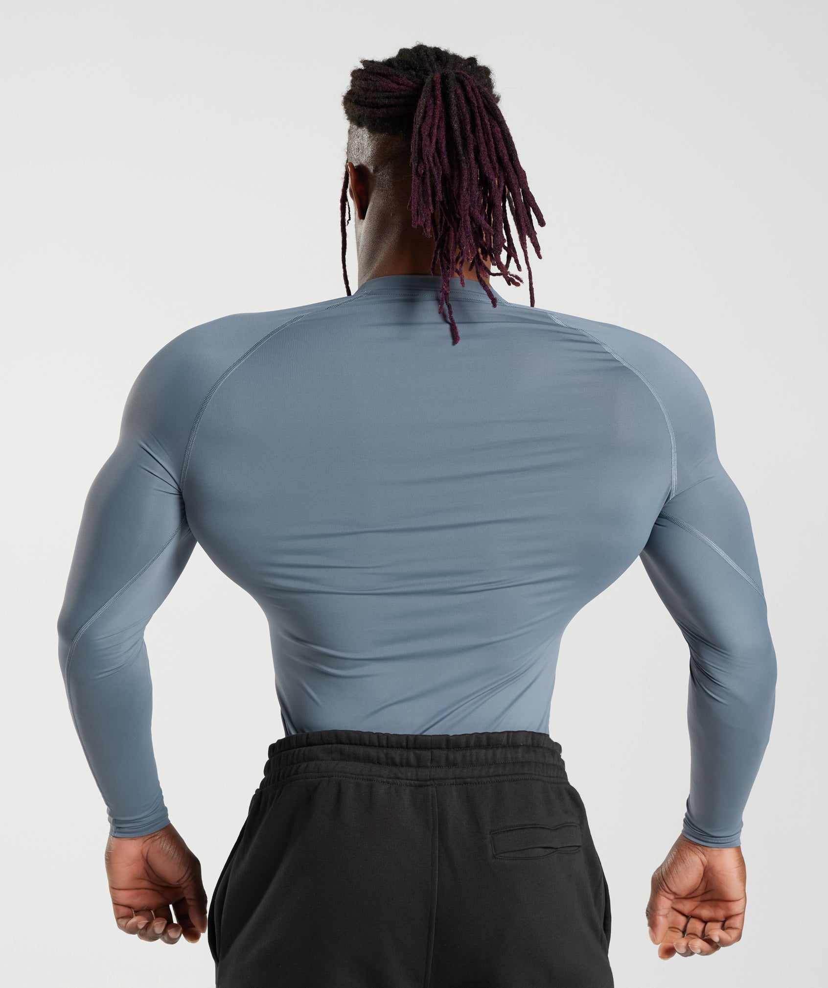 Gymshark Element Baselayer Long Sleeve T-Shirt - Evening Blue