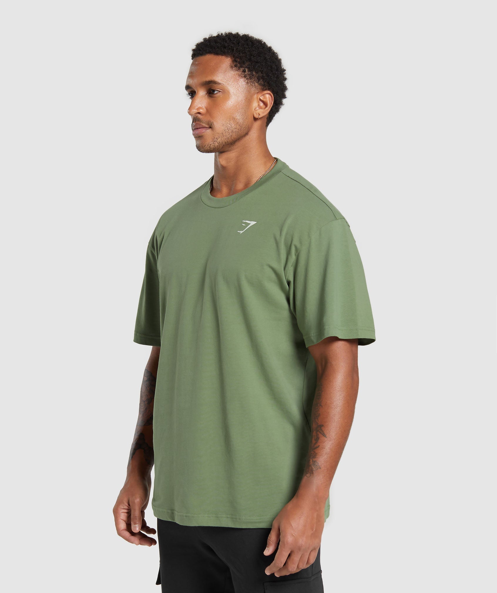 Gymshark Essential Oversized T-Shirt - Force Green