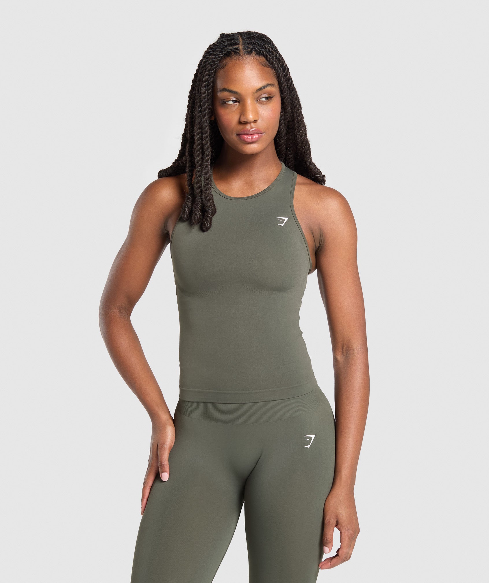 Everyday Seamless Tight Fit Tank - Strength Green