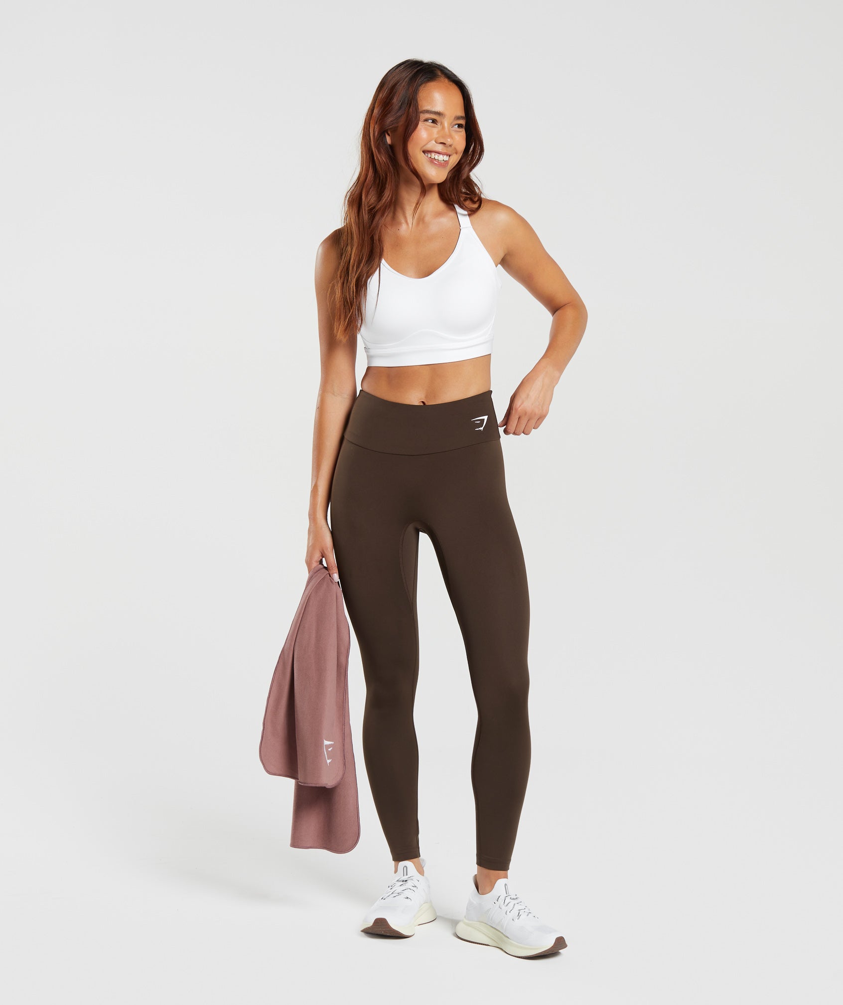 Gymshark Fraction Leggings - Archive Brown