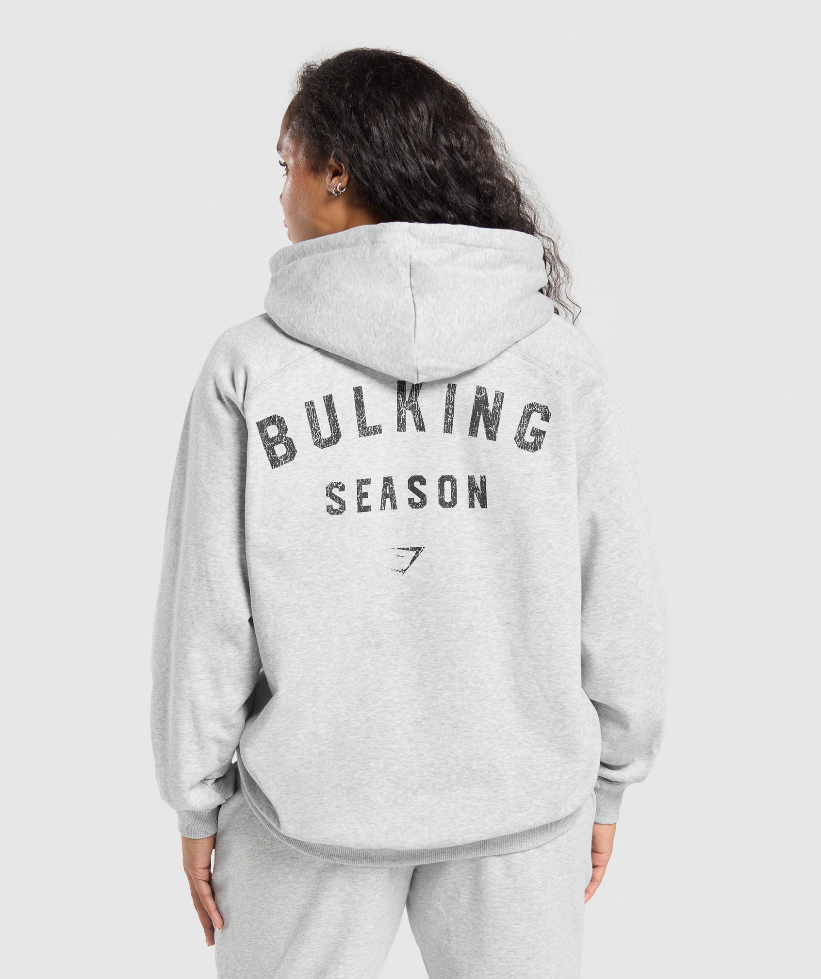 Gymshark Bulking Season Brushed Hoodie - Light Grey Marl