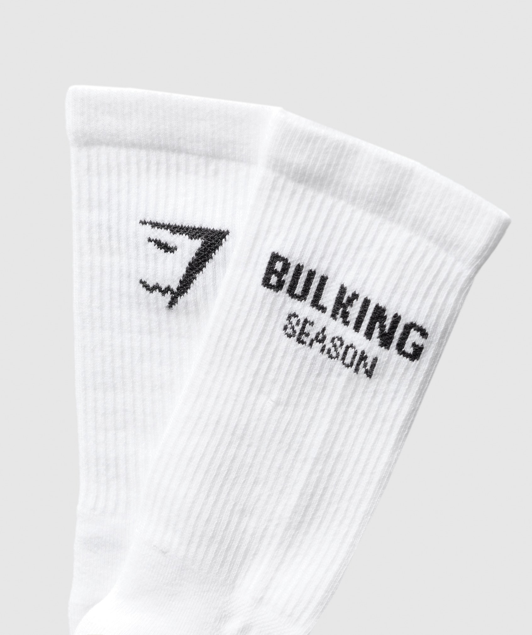 Gymshark Graphic Bulking Season Crew Sock Single - White