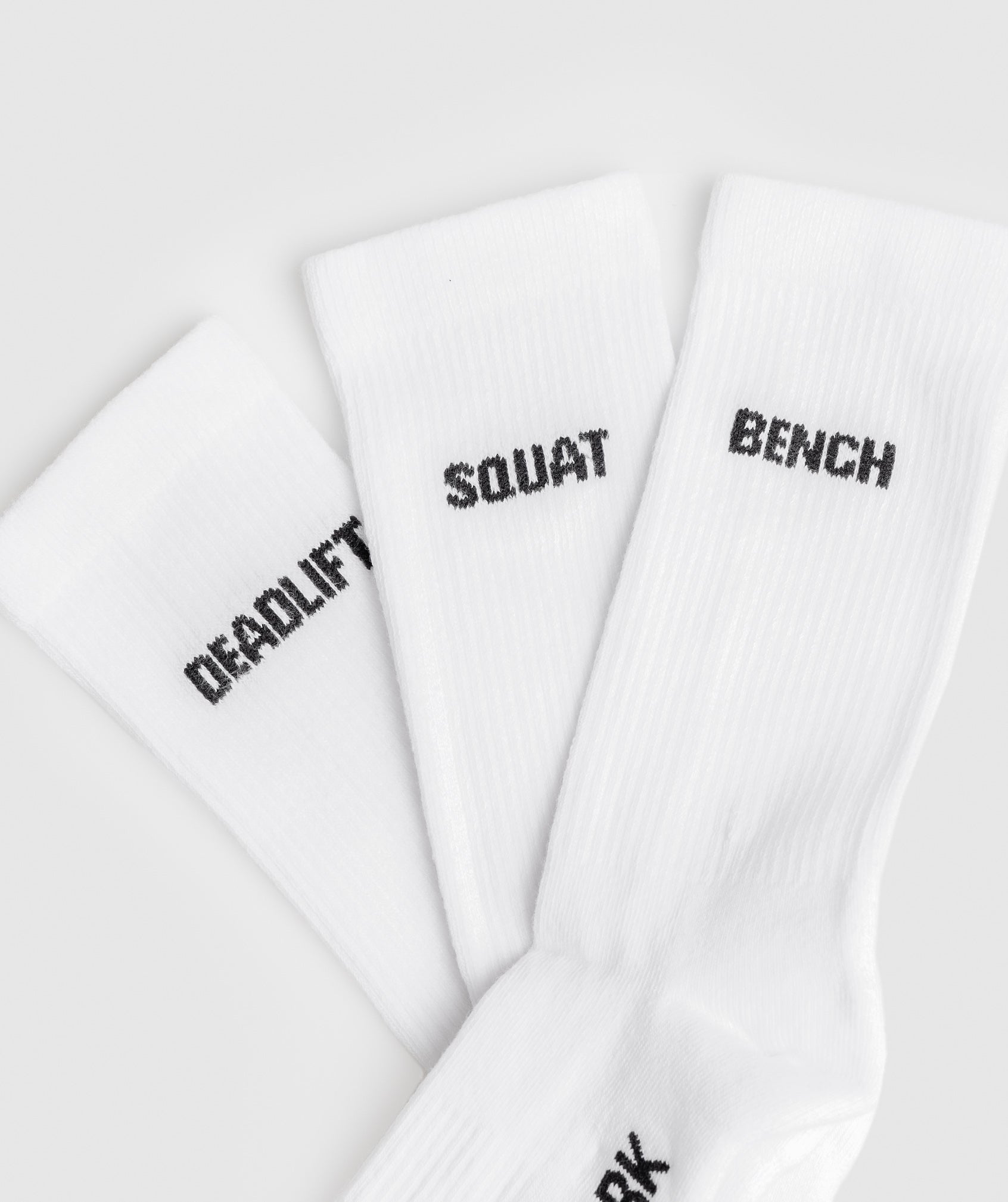 Gymshark GFX Crew Socks 3pk - White
