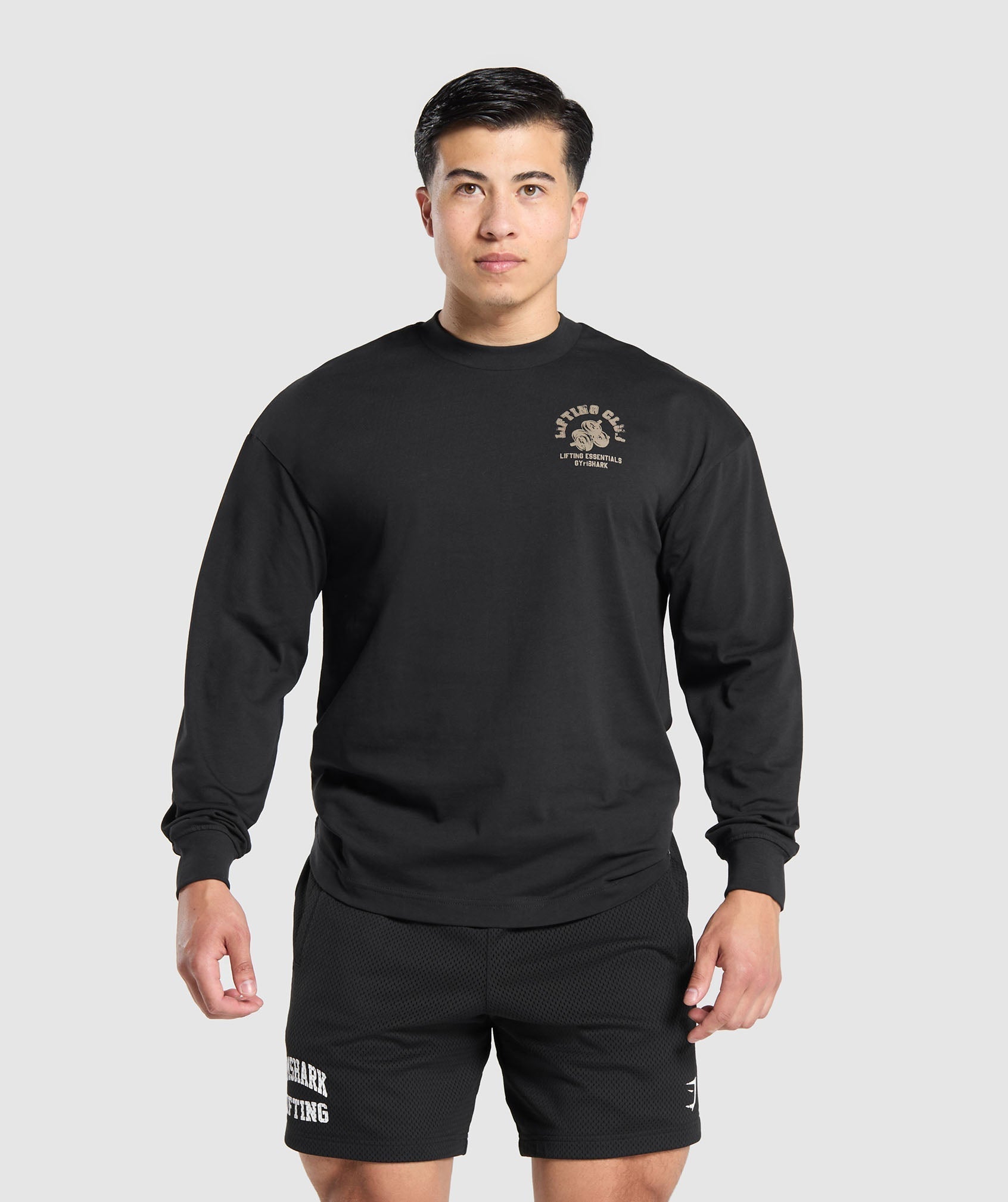 Gymshark Dumbbells Long Sleeve T-Shirt - Black
