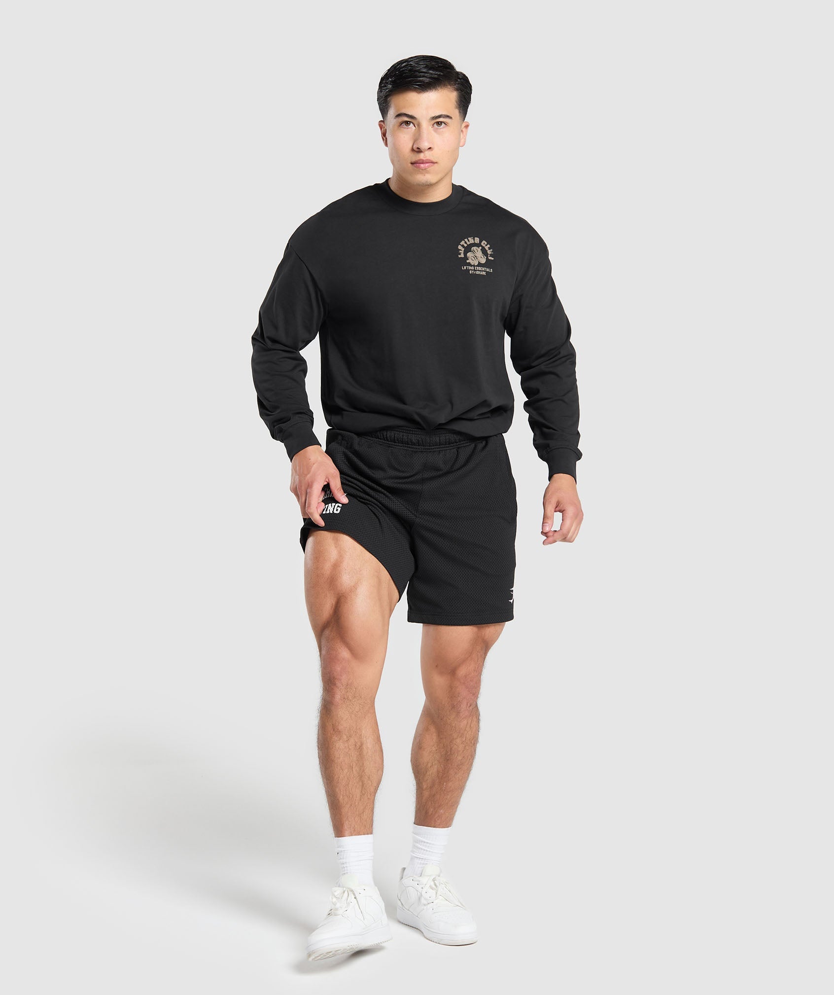 Gymshark Dumbbells Long Sleeve T-Shirt - Black