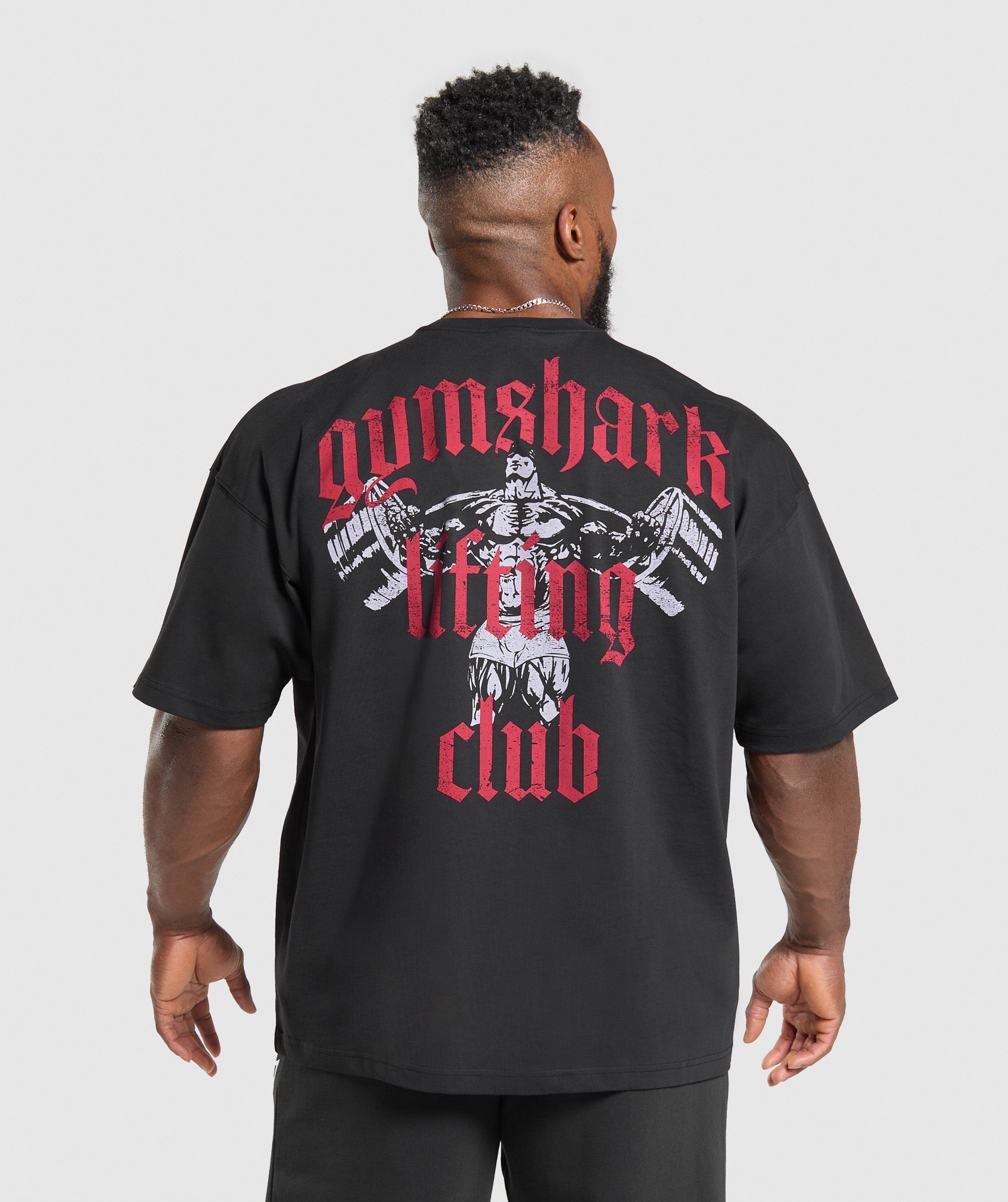 Gymshark Lifting Club T-Shirt - Black/Conditioning Red