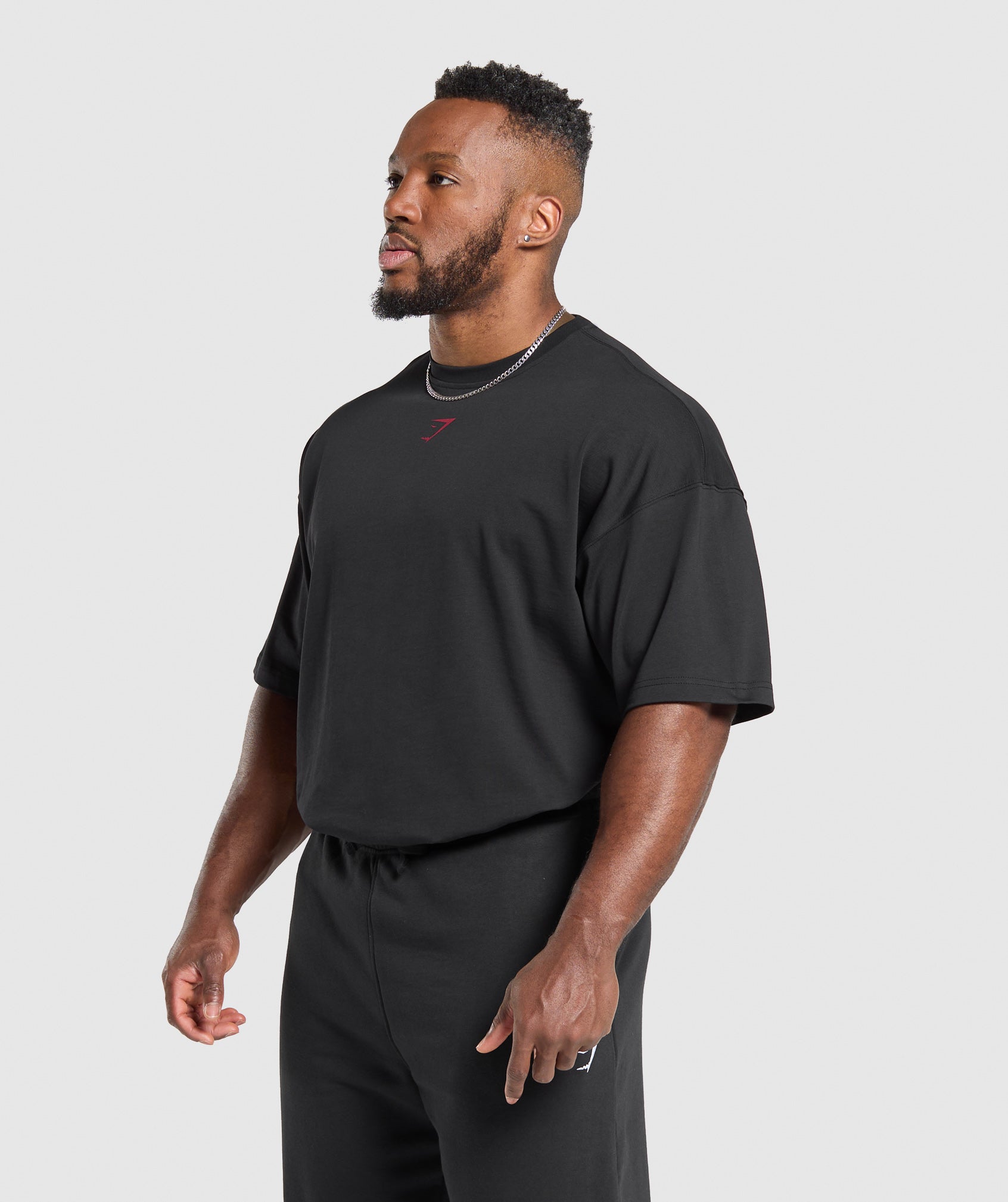 Gymshark Lifting Club T-Shirt - Black/Conditioning Red