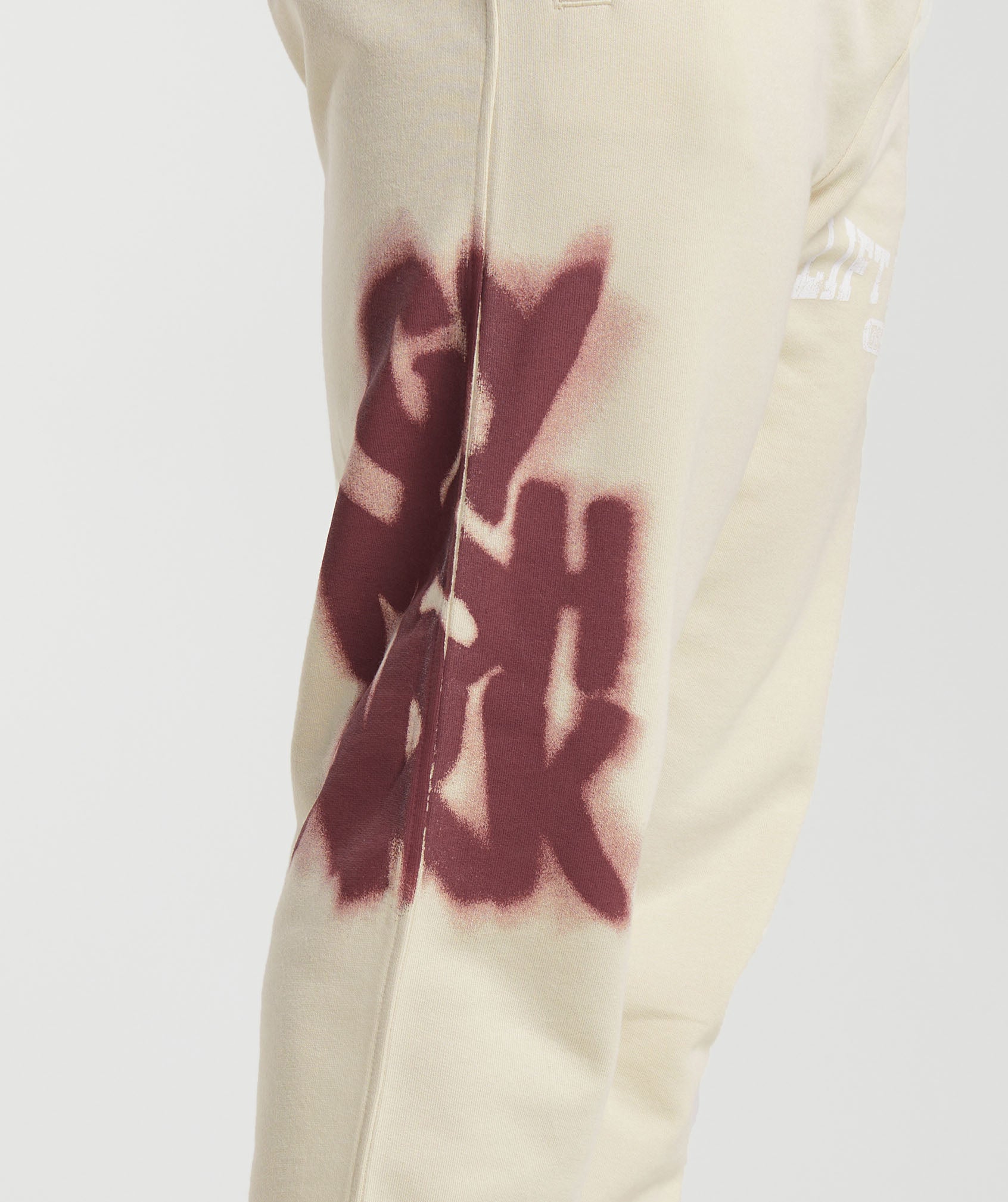 Gymshark Lifting Department Graffiti Joggers - Ecru White