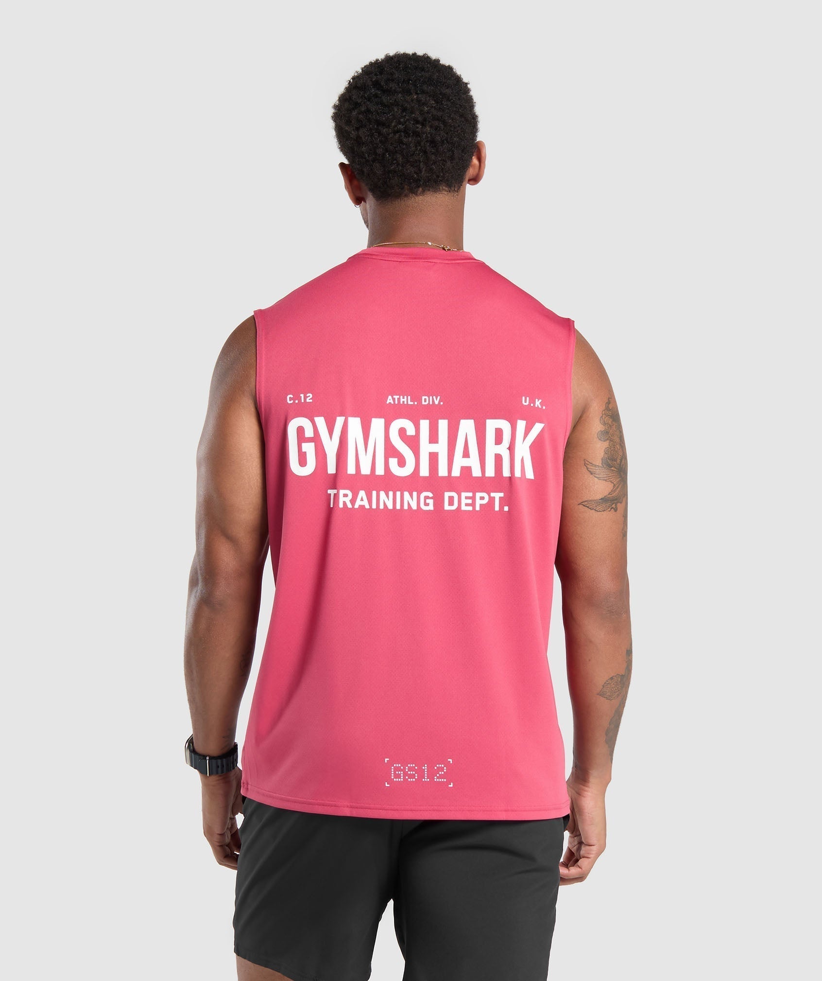 Gymshark Training Department Cut Off Tank - Vintage Pink