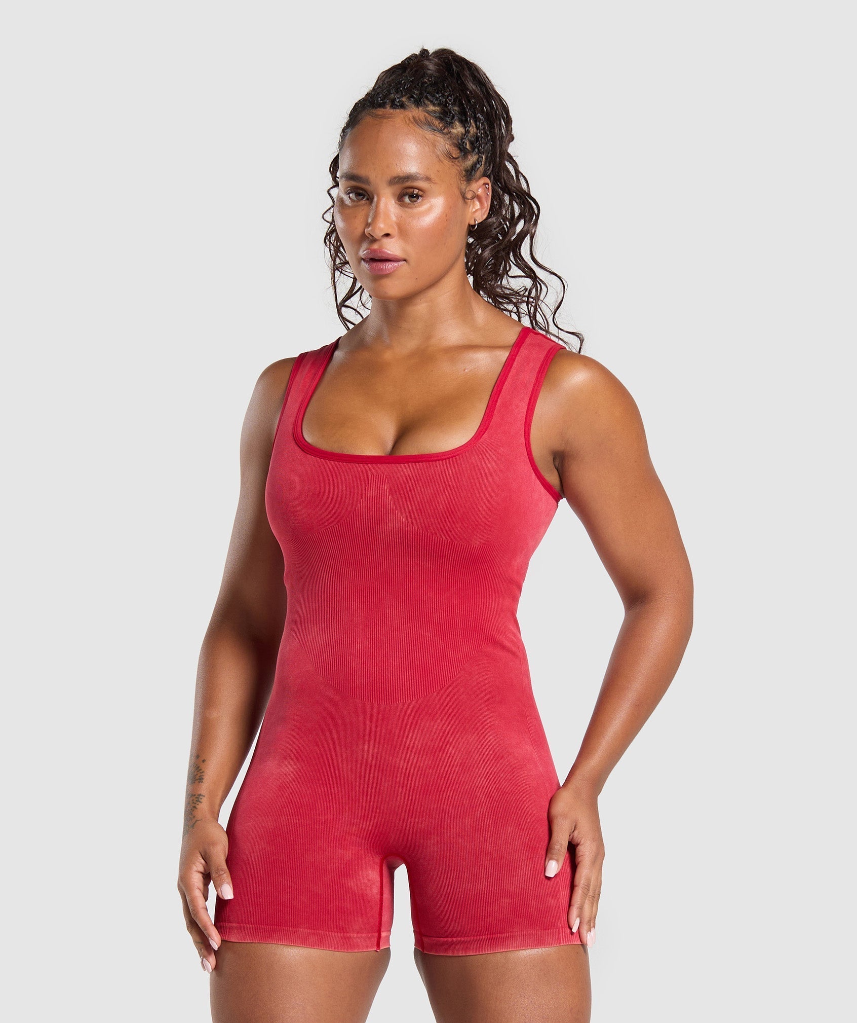 Gymshark Gains Seamless All-In-One - Carmine Red
