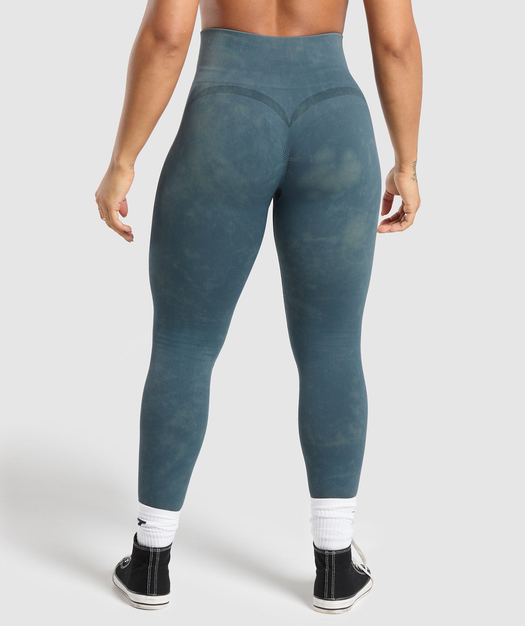 Gymshark Gains Seamless Leggings - Titanium Blue