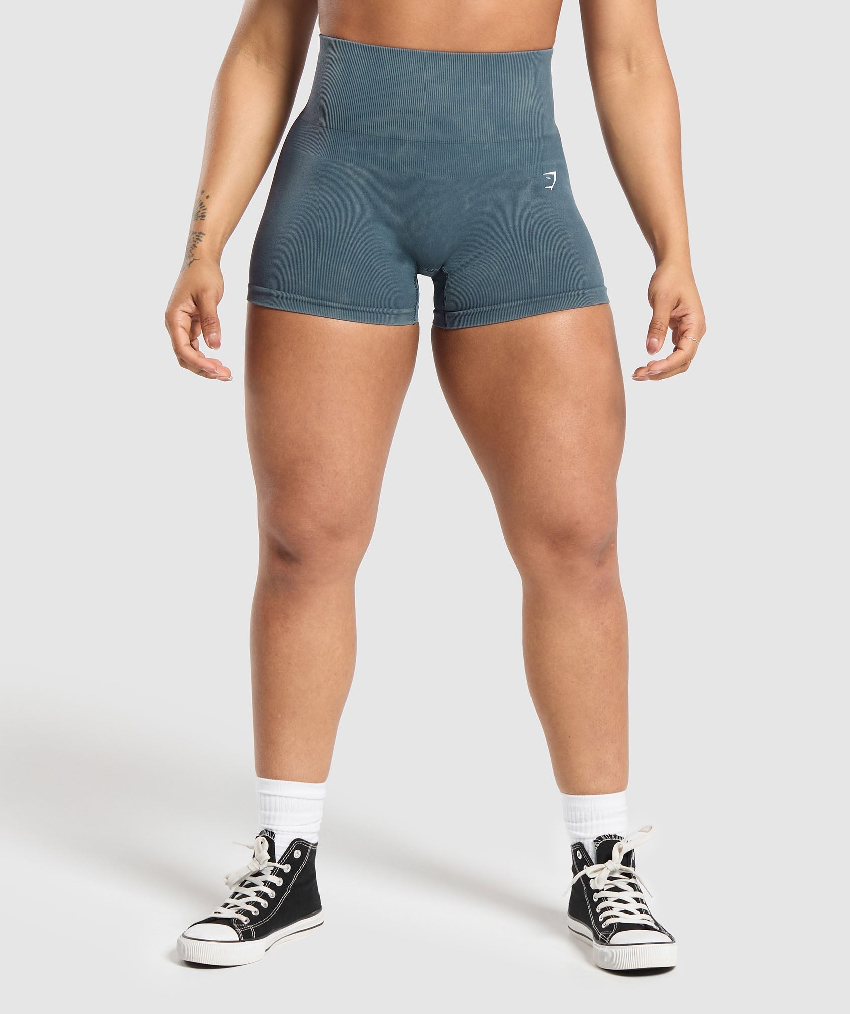 Gymshark Gains Seamless Shorts - Titanium Blue