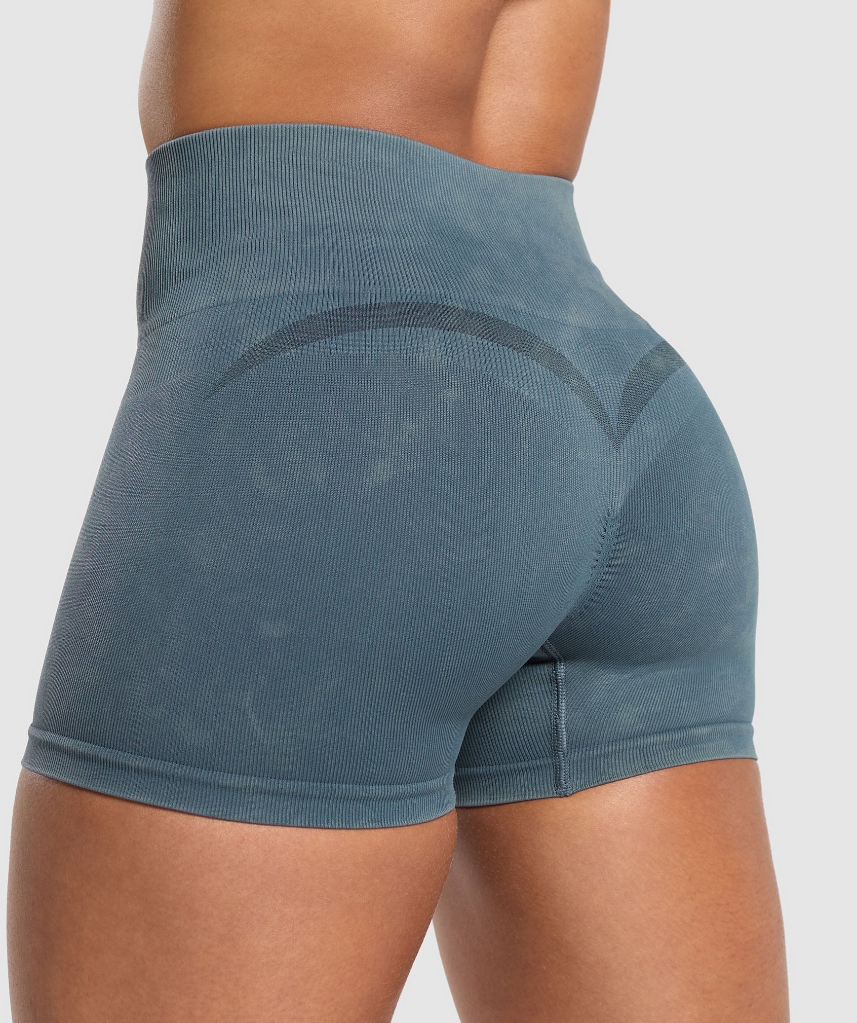 Gymshark Gains Seamless Shorts - Titanium Blue