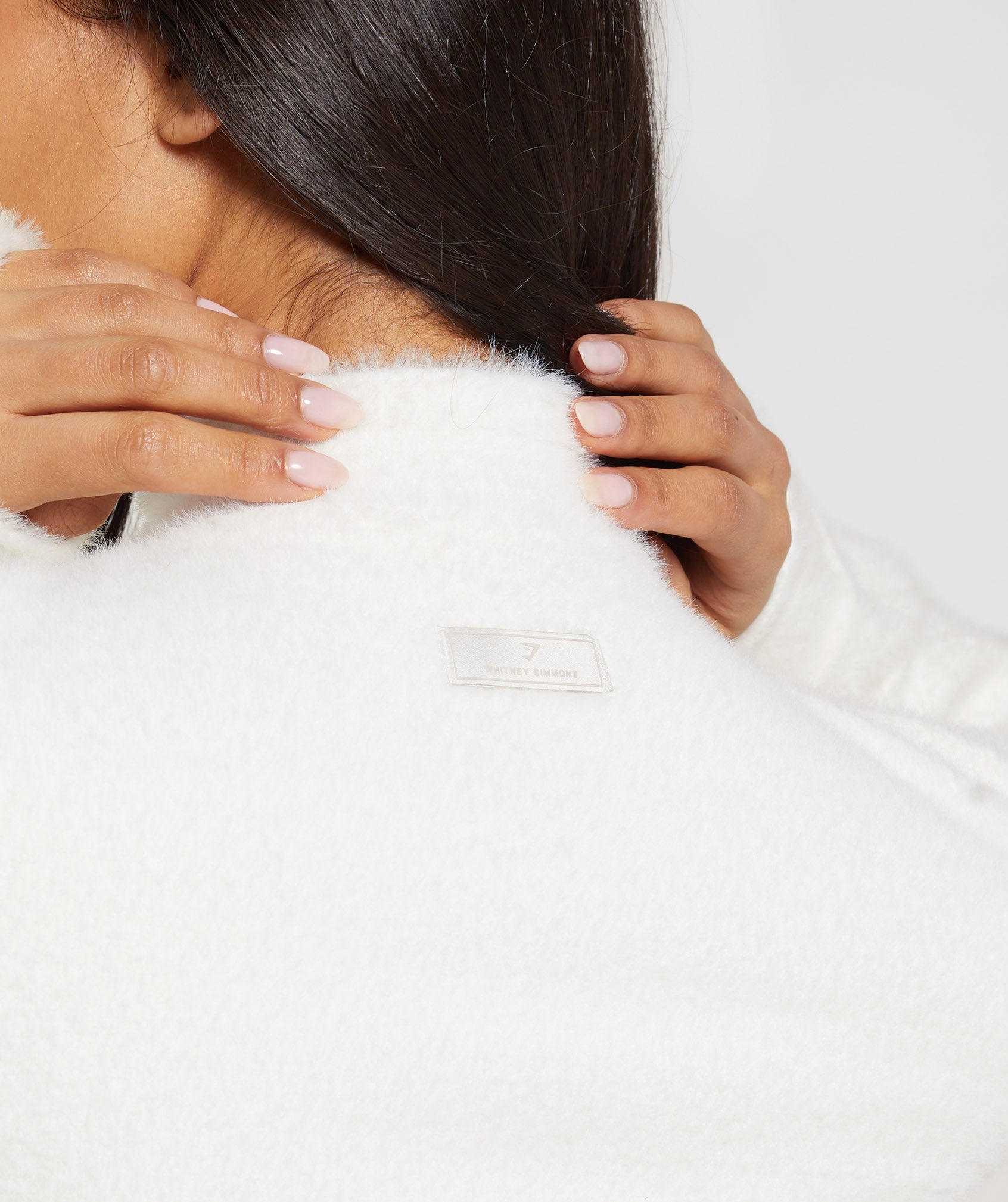 Gymshark Whitney Eyelash Knit Jacket - Skylight White