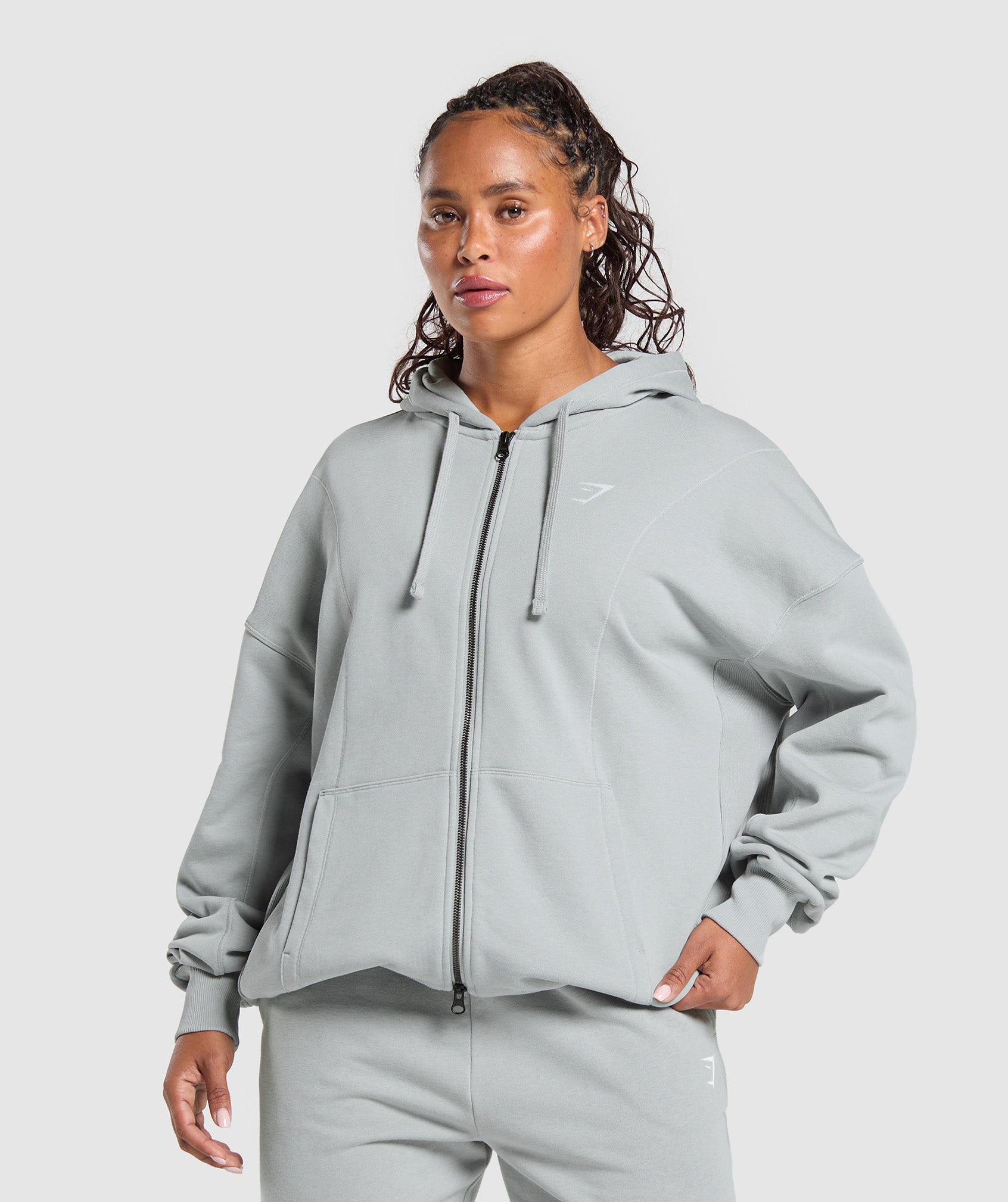 Gymshark Power Hoodie - Silver Grey