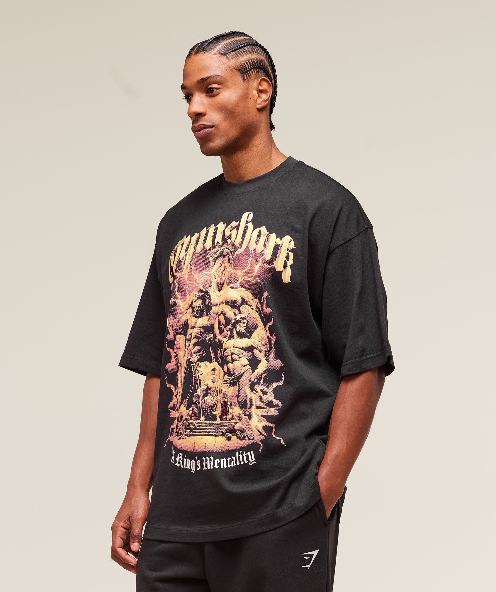 Gymshark GS x Kingsgym Graphic Tee - Black