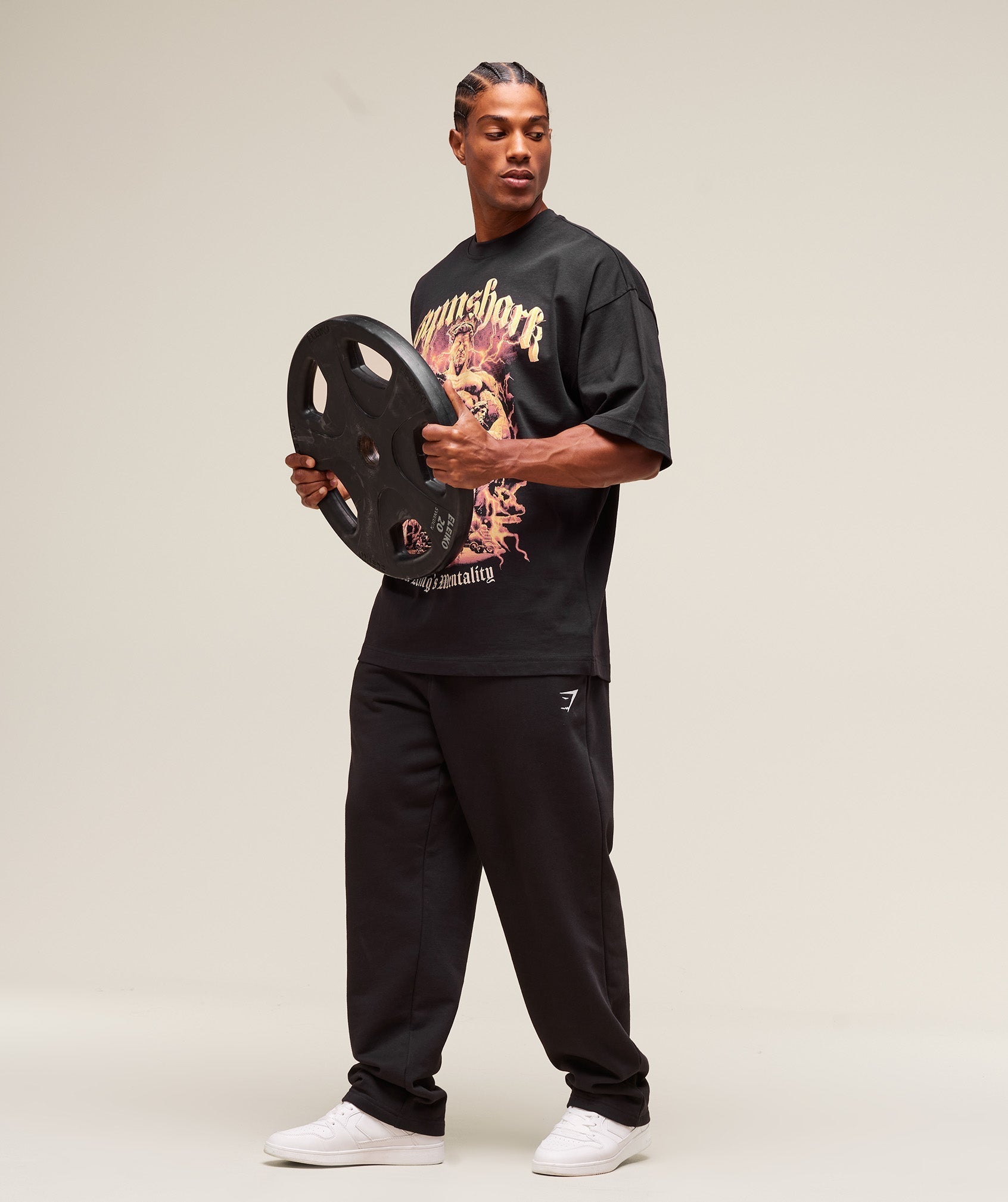 Gymshark GS x Kingsgym Graphic Tee - Black