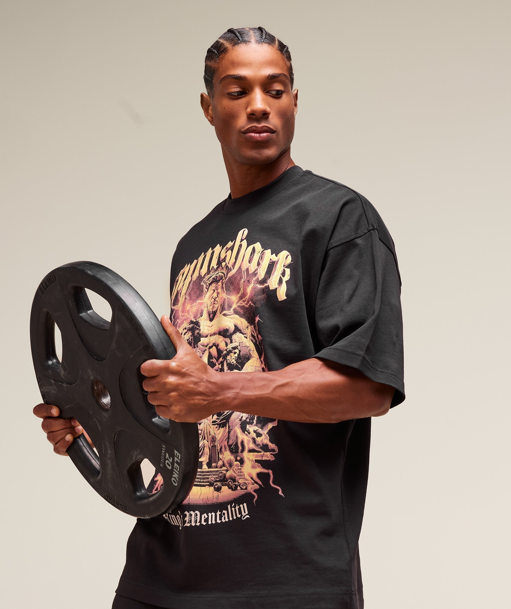 Gymshark GS x Kingsgym Graphic Tee - Black