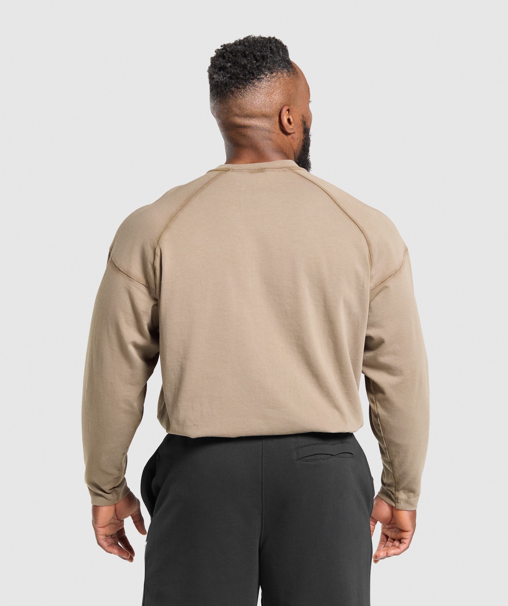 Gymshark Heavyweight Long Sleeve T-Shirt - Lifestyle Brown
