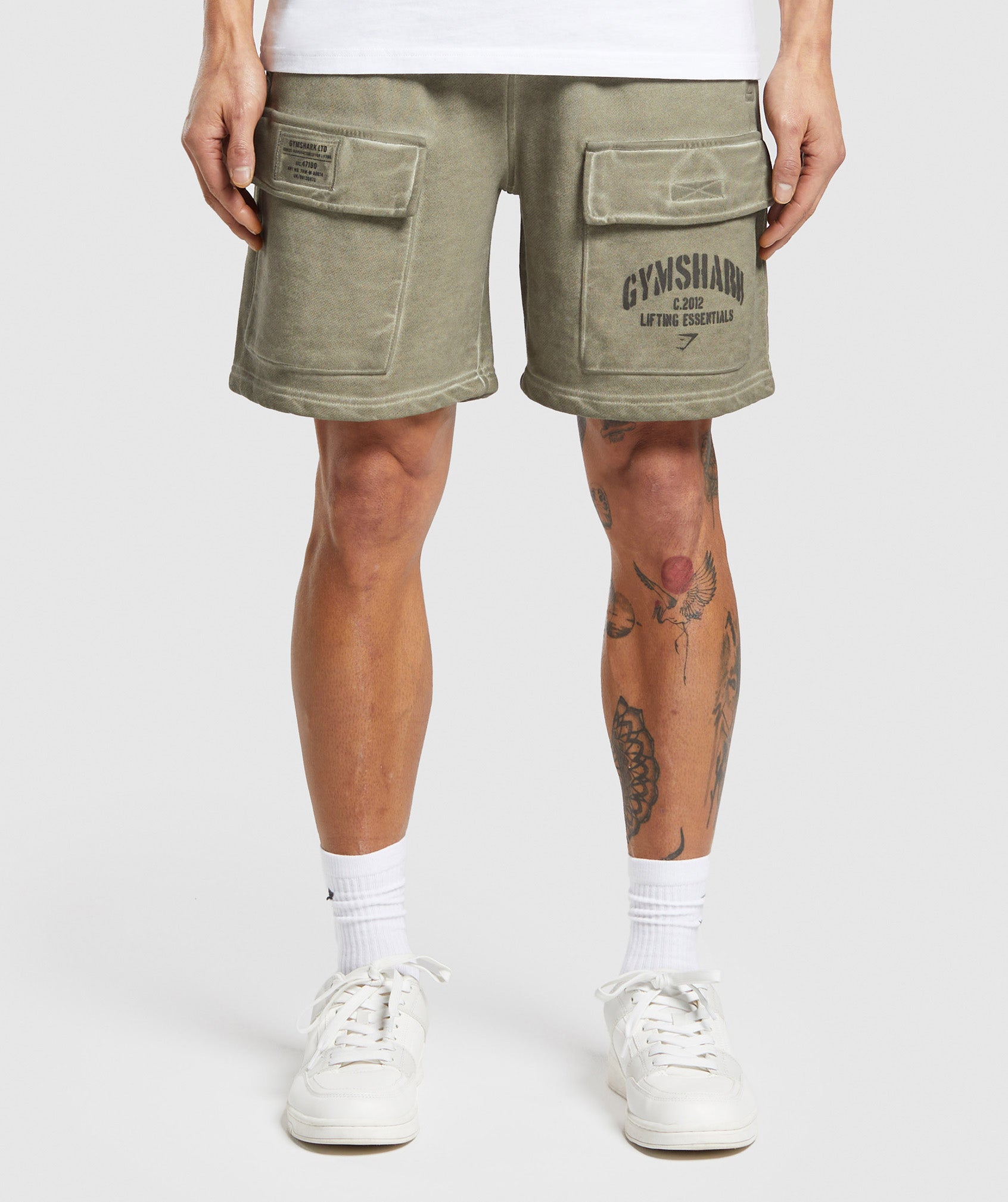 Heavyweight Washed Cargo Shorts - Utility Green