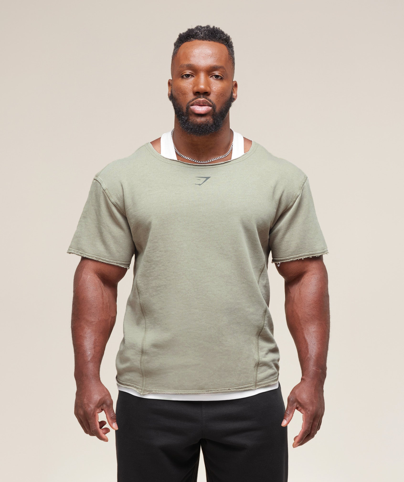 Gymshark Heritage Washed Rag Top - Stone Grey