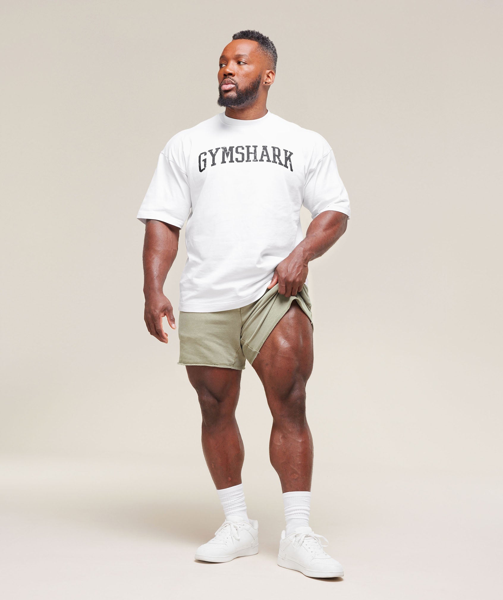 Gymshark Heritage 5" Shorts - Stone Grey