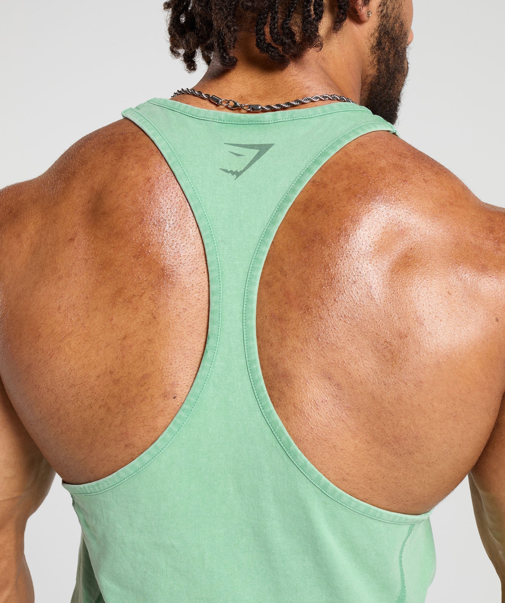 Gymshark Heritage Washed Stringer - Lagoon Green