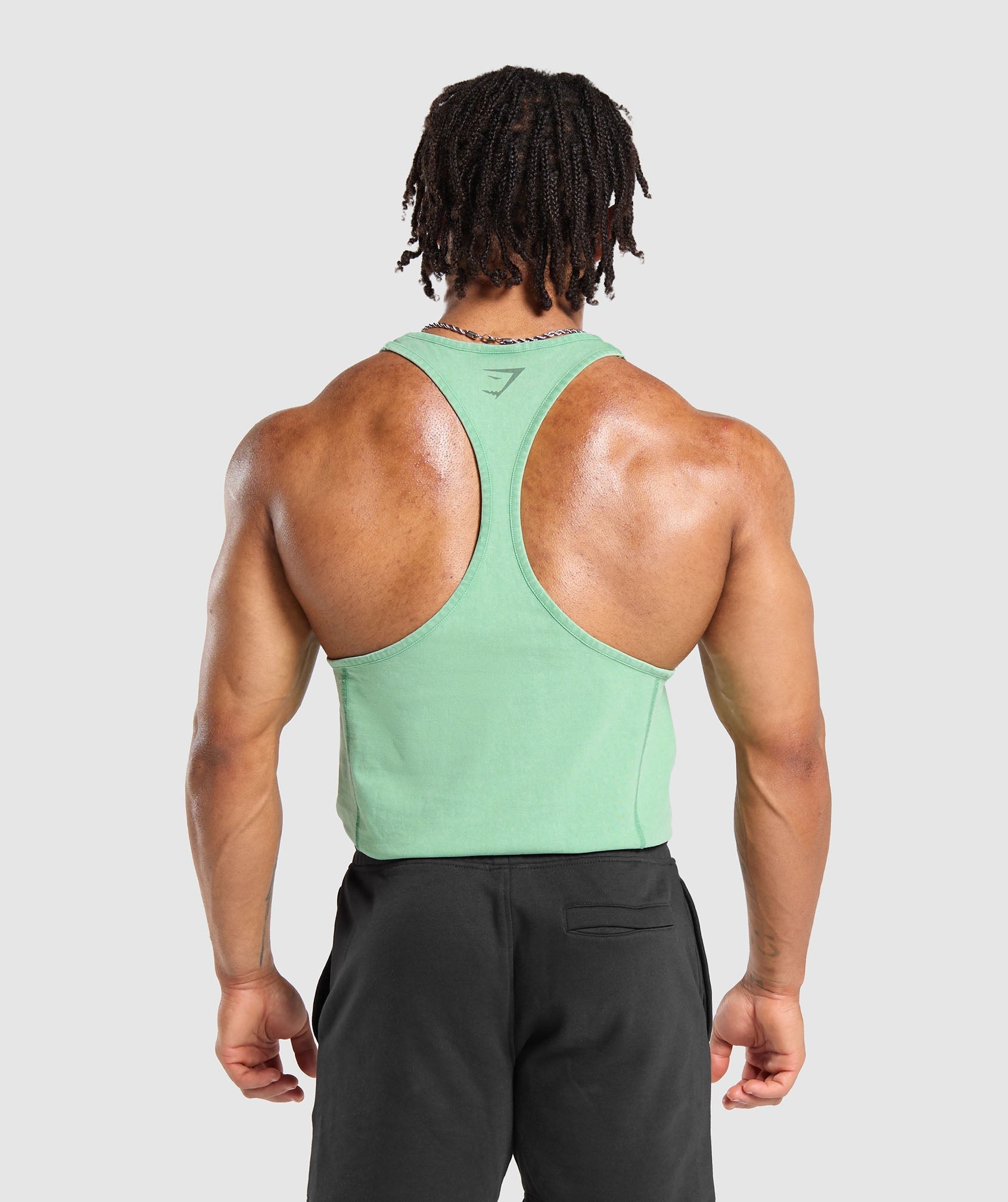 Gymshark Heritage Washed Stringer - Lagoon Green