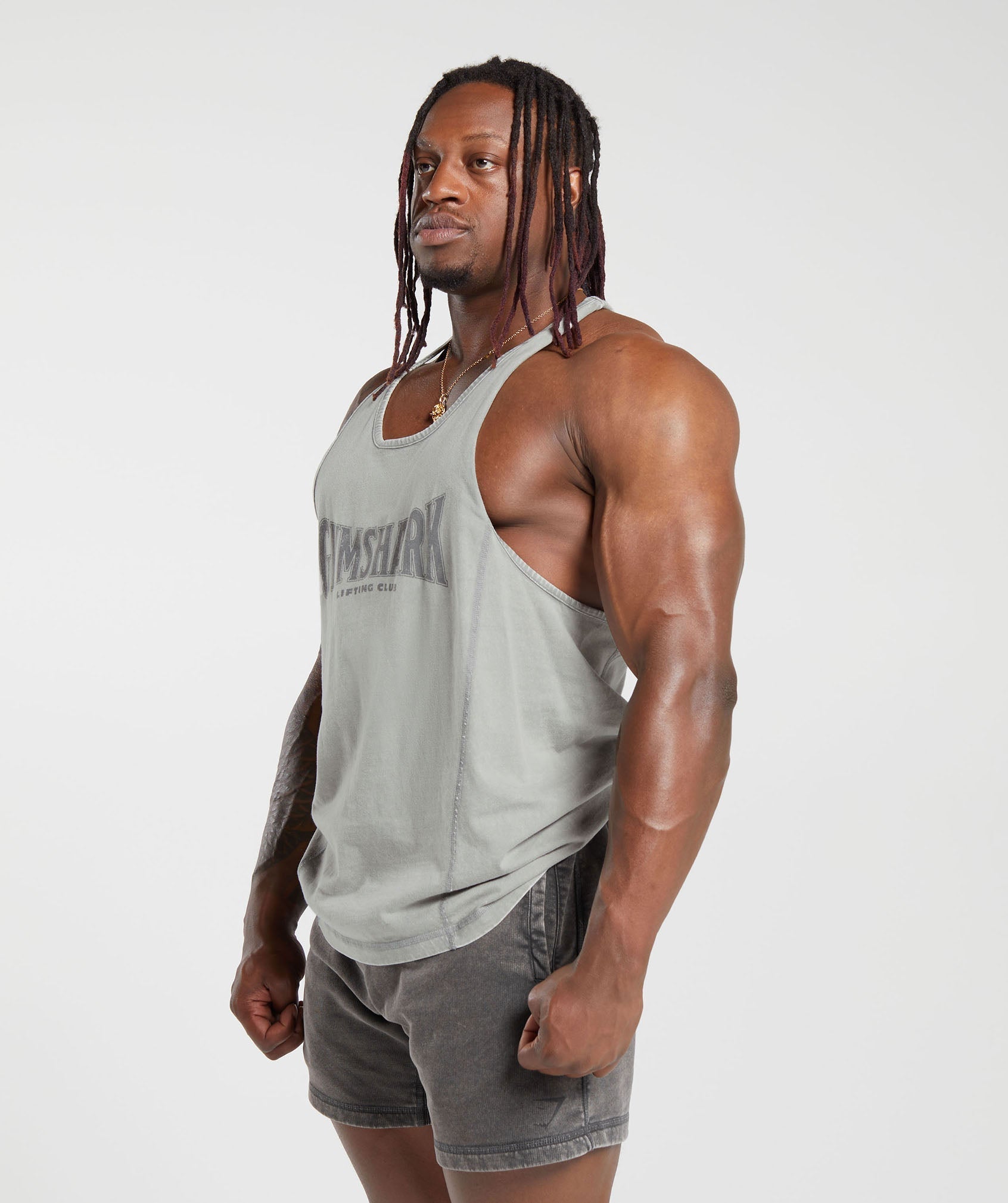 Gymshark Heritage Washed Stringer - Smokey Grey