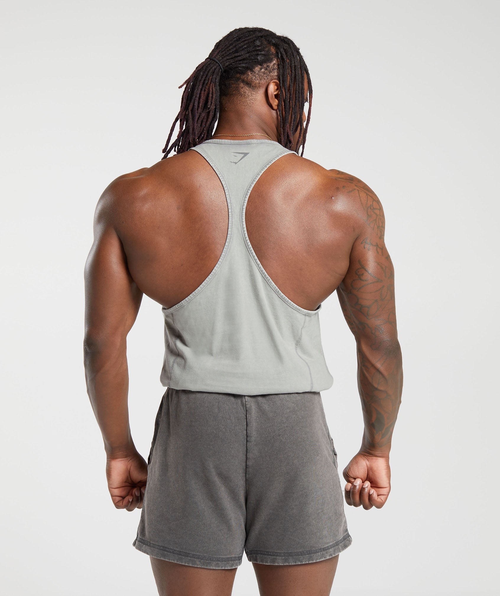 Gymshark Heritage Washed Stringer - Smokey Grey