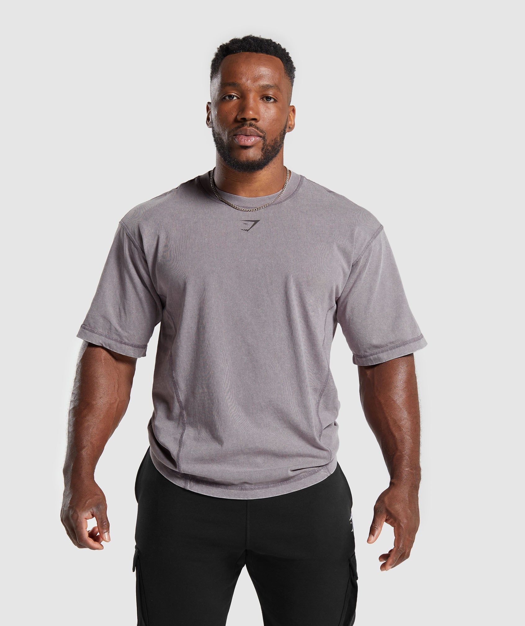 Gymshark Heritage Washed T-Shirt - Fog Purple