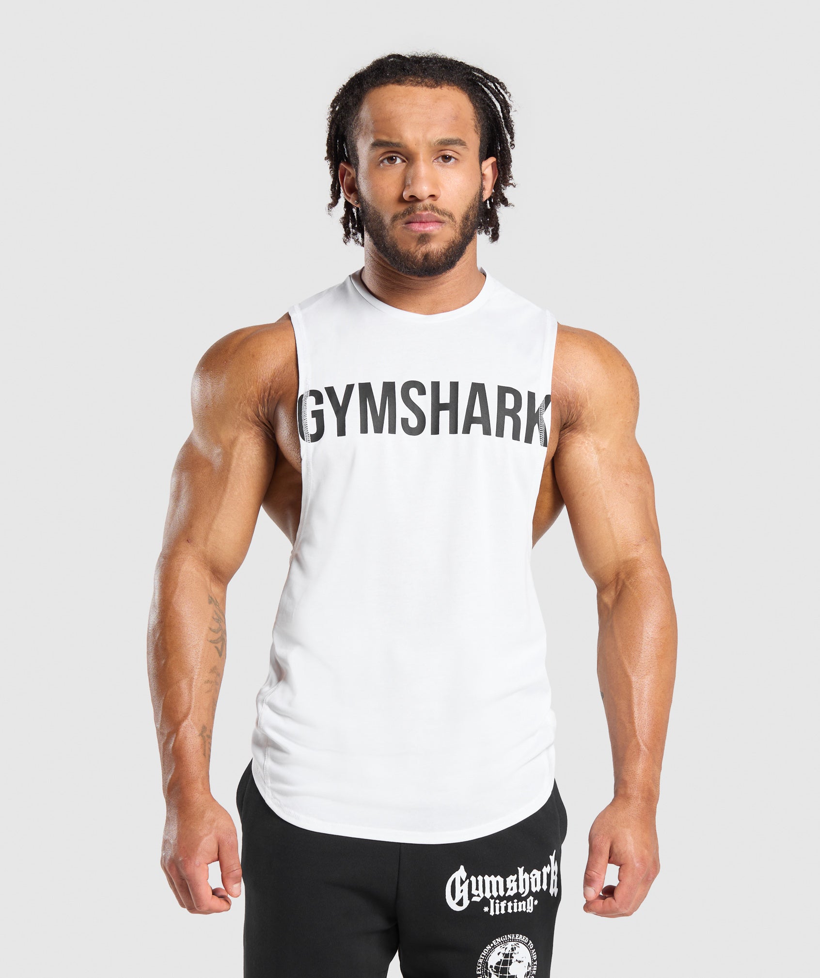 Gymshark Impact Drop Arm Tank - White