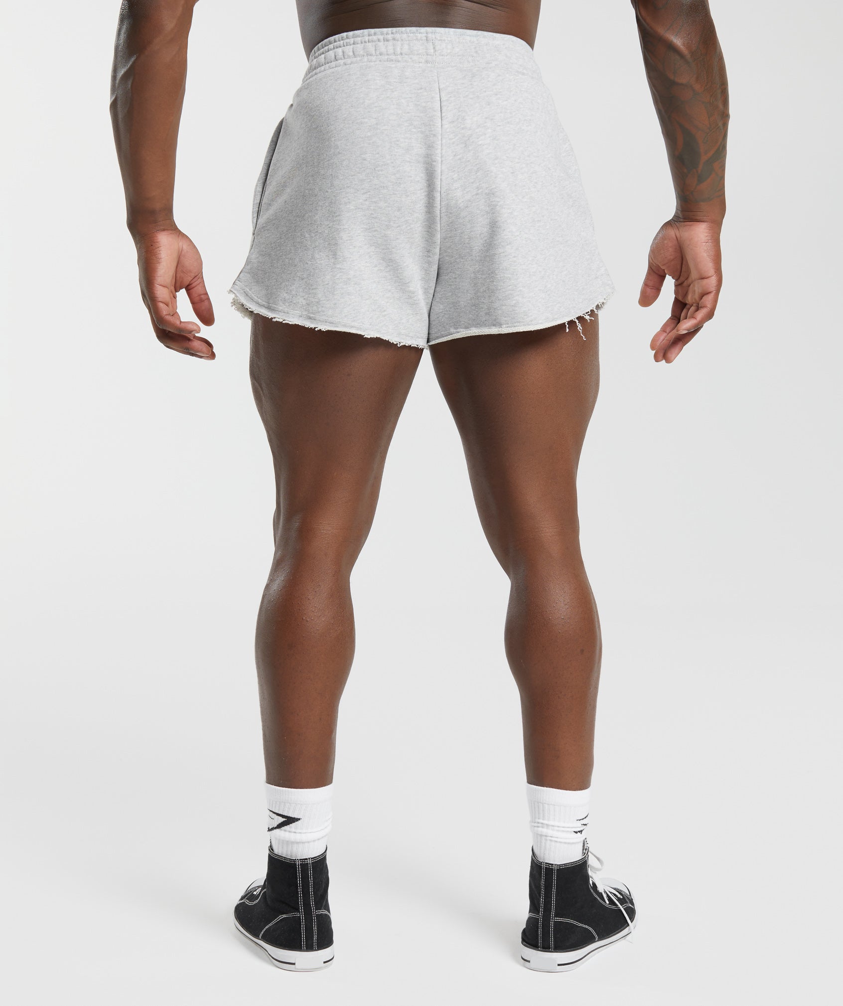 Gymshark Legacy 4" Shorts - Light Grey Marl