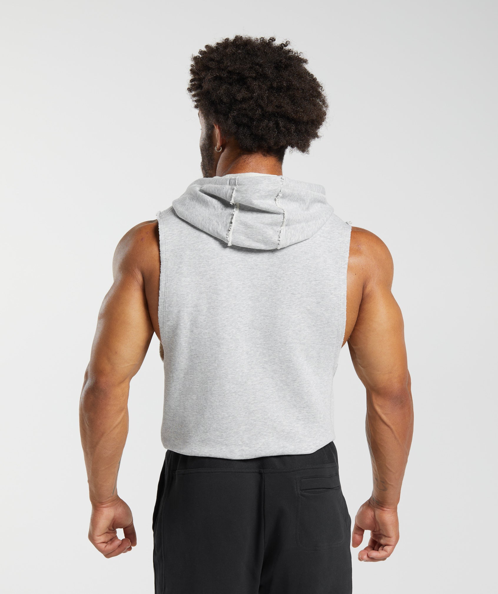 Gymshark Legacy Drop Arm Hoodie - Light Grey Marl