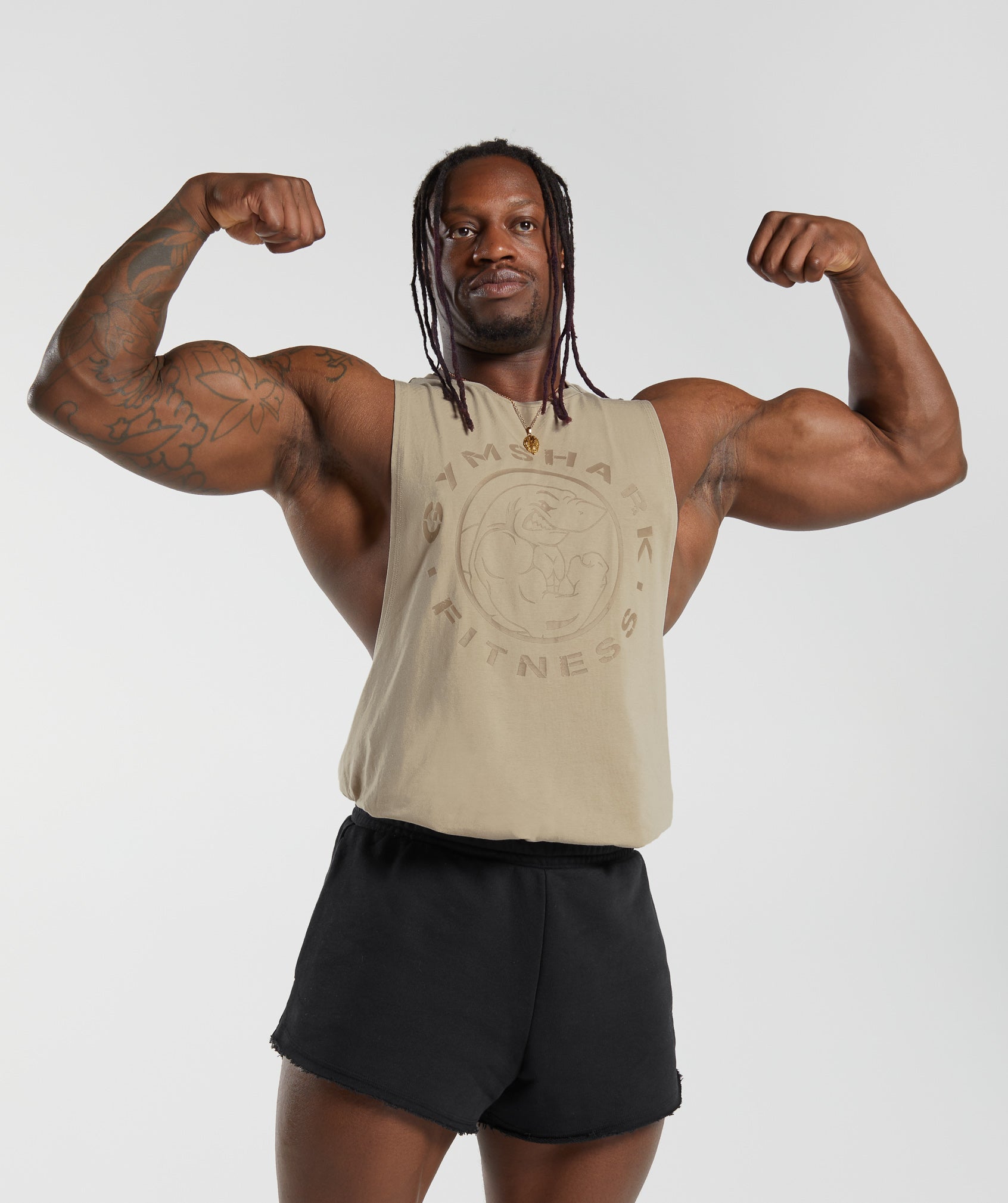 Gymshark Legacy Drop Arm Tank - Desert Beige